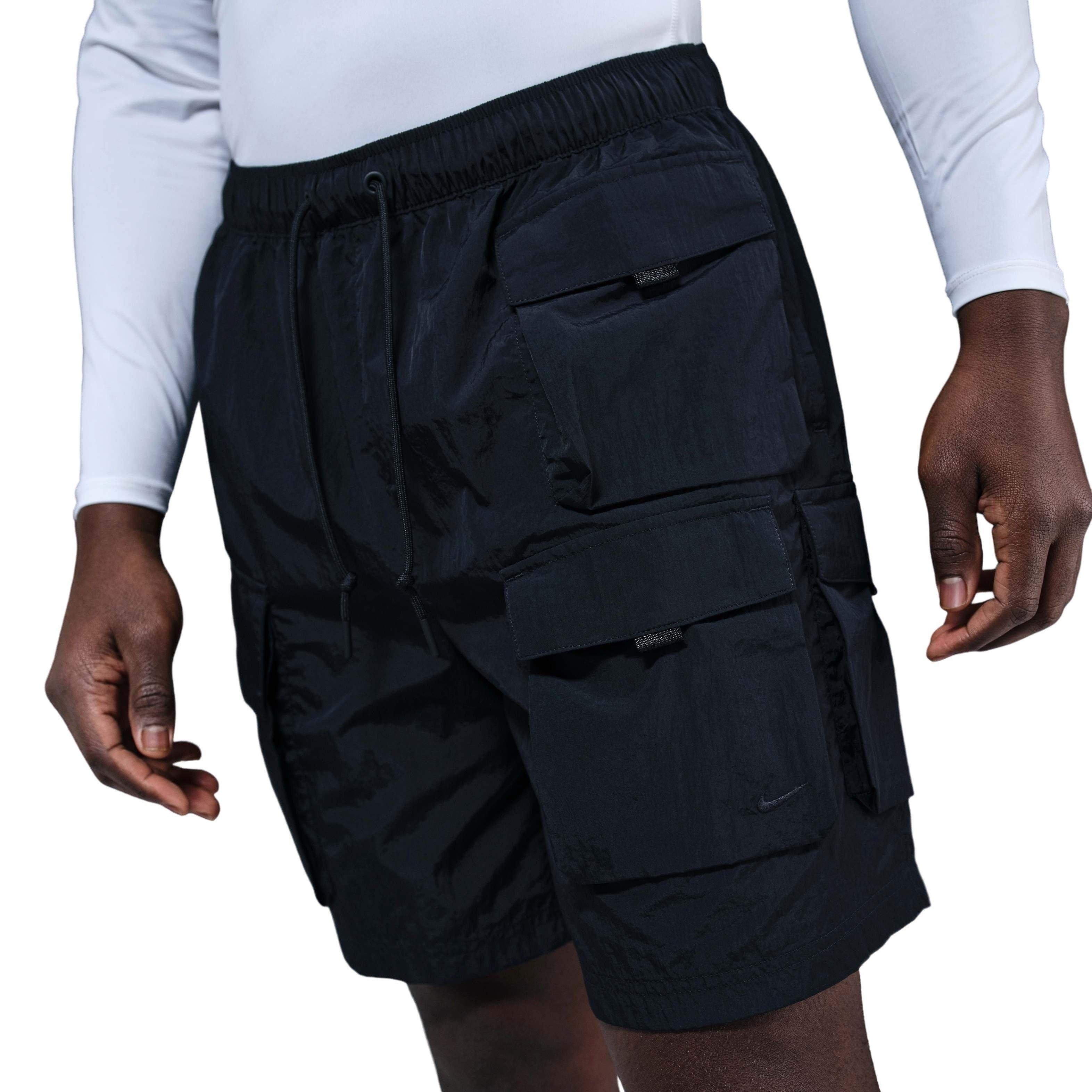 Nike Men's Tech Woven Cargo Shorts - BLACK Thumbnail View 3