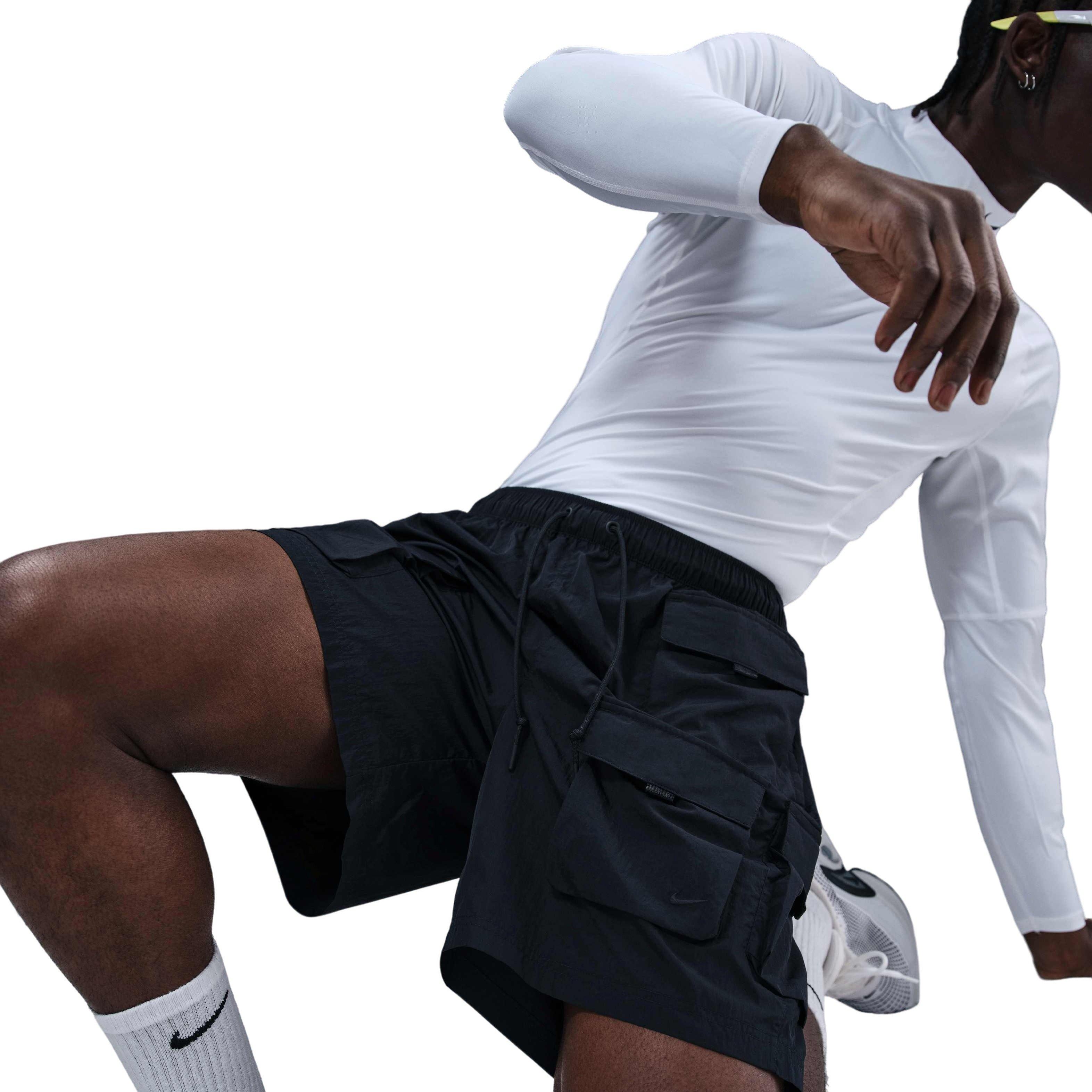 Nike Men's Tech Woven Cargo Shorts - BLACK Thumbnail View 5