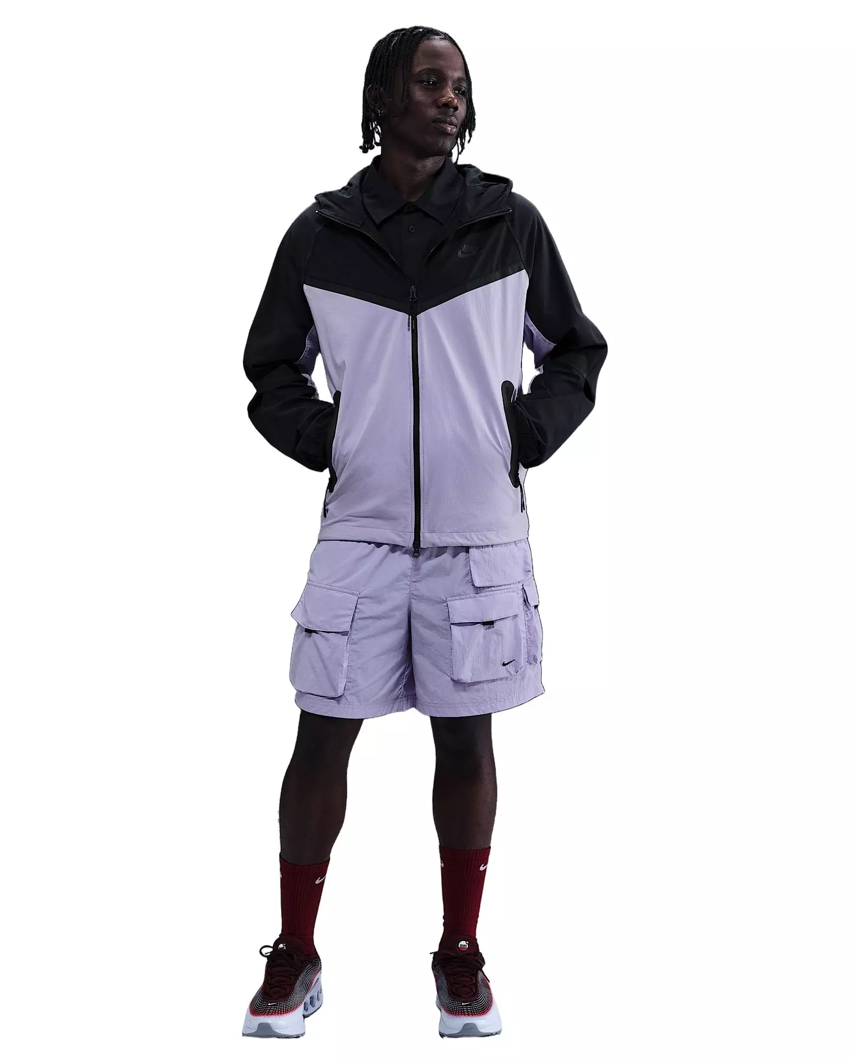 Nike Men's Tech Woven Cargo Shorts - PURPLE
