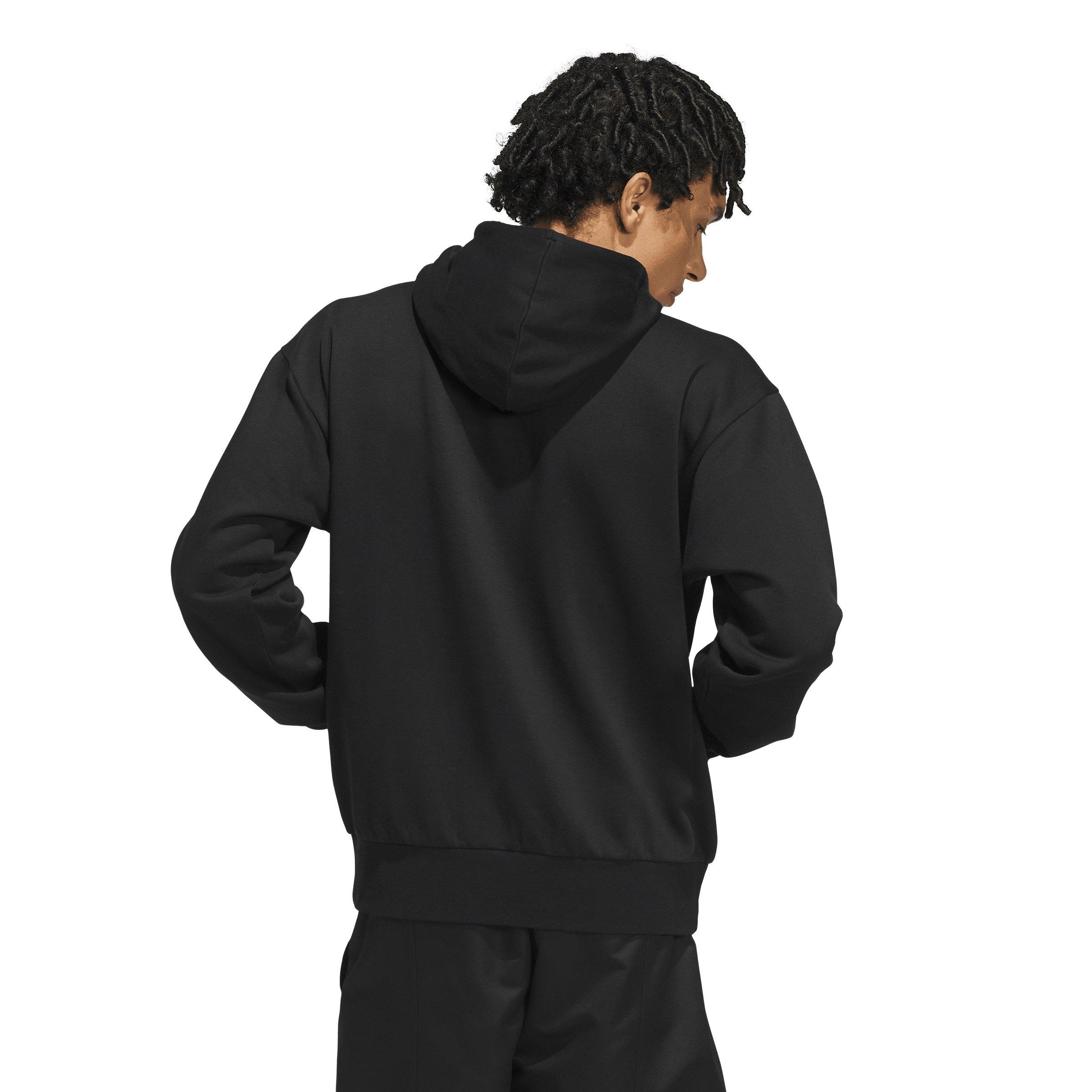 adidas Men's Camo Big Logo Graphic Hoodie - Black - BLACK