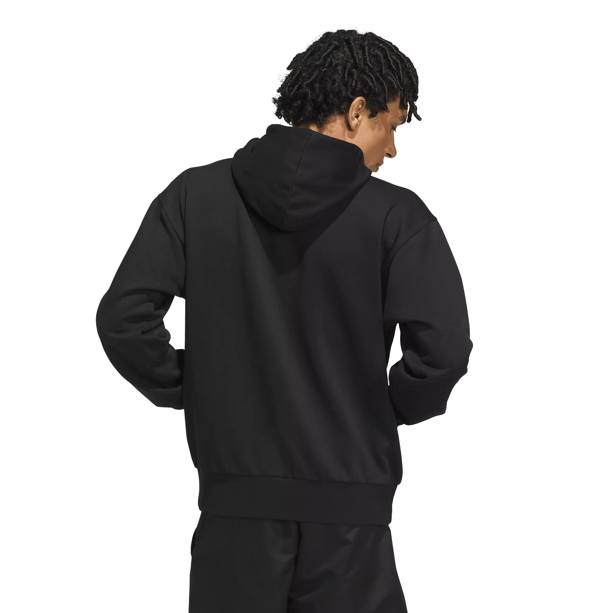 adidas Men's Camo Big Logo Graphic Hoodie - Black - BLACK