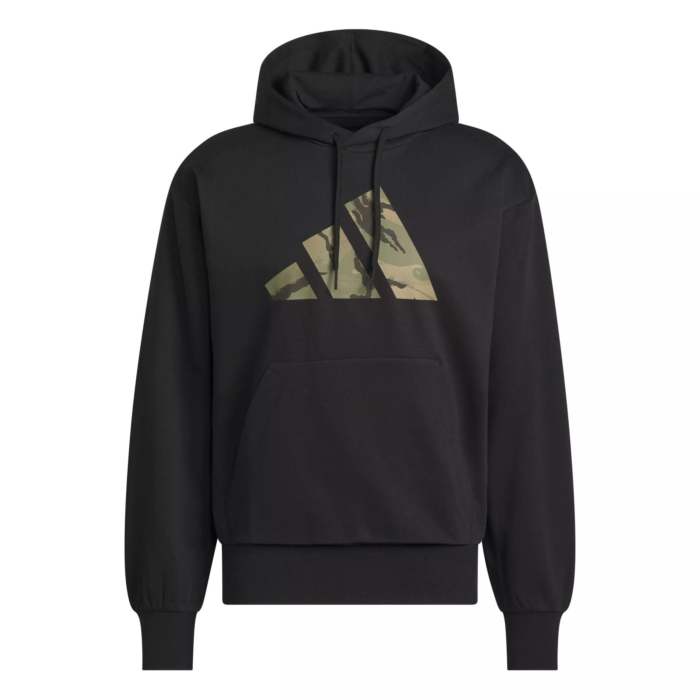 adidas Men's Camo Big Logo Graphic Hoodie - Black - BLACK