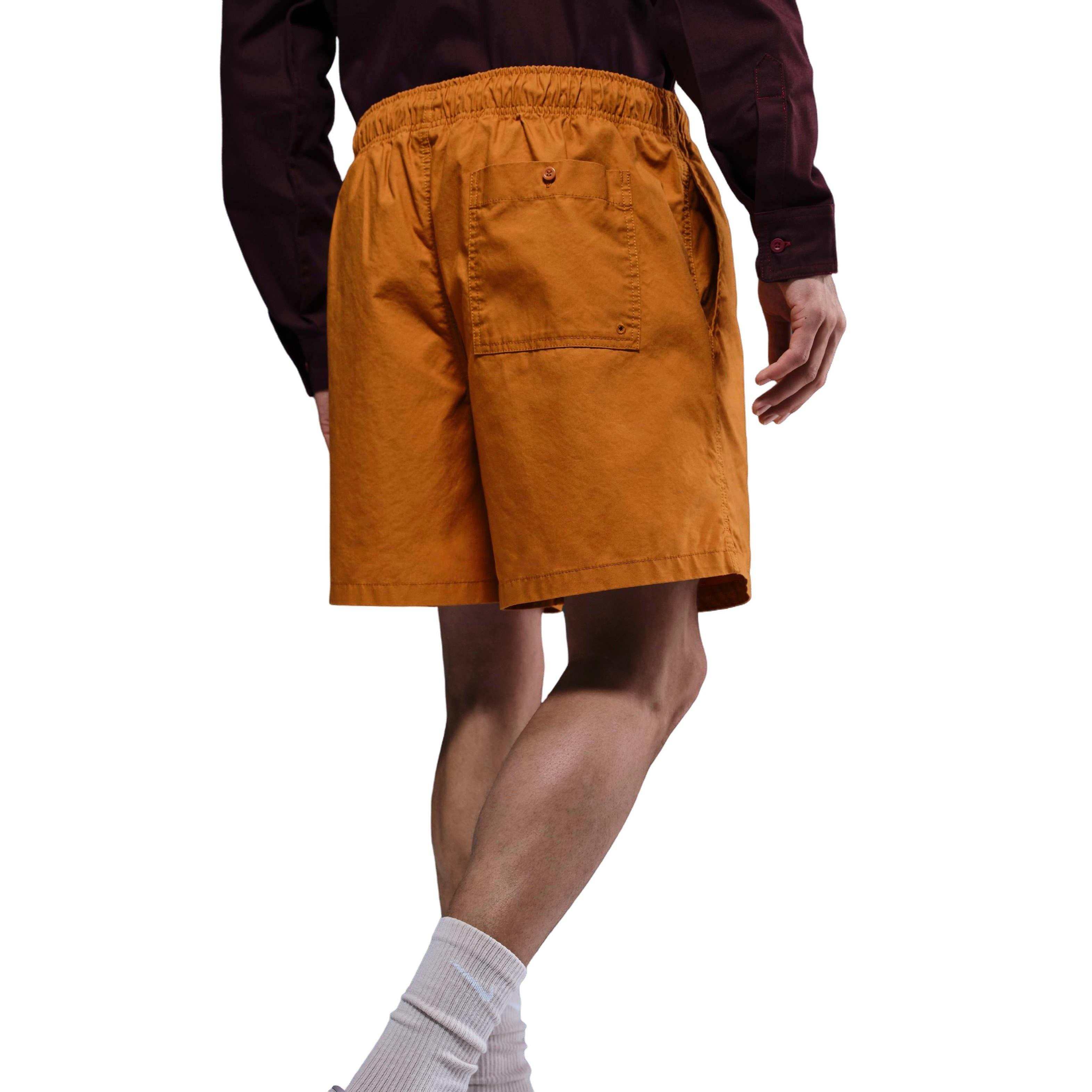 Nike Men's Club Flow Wash Shorts -Orange - ORANGE Thumbnail View 4