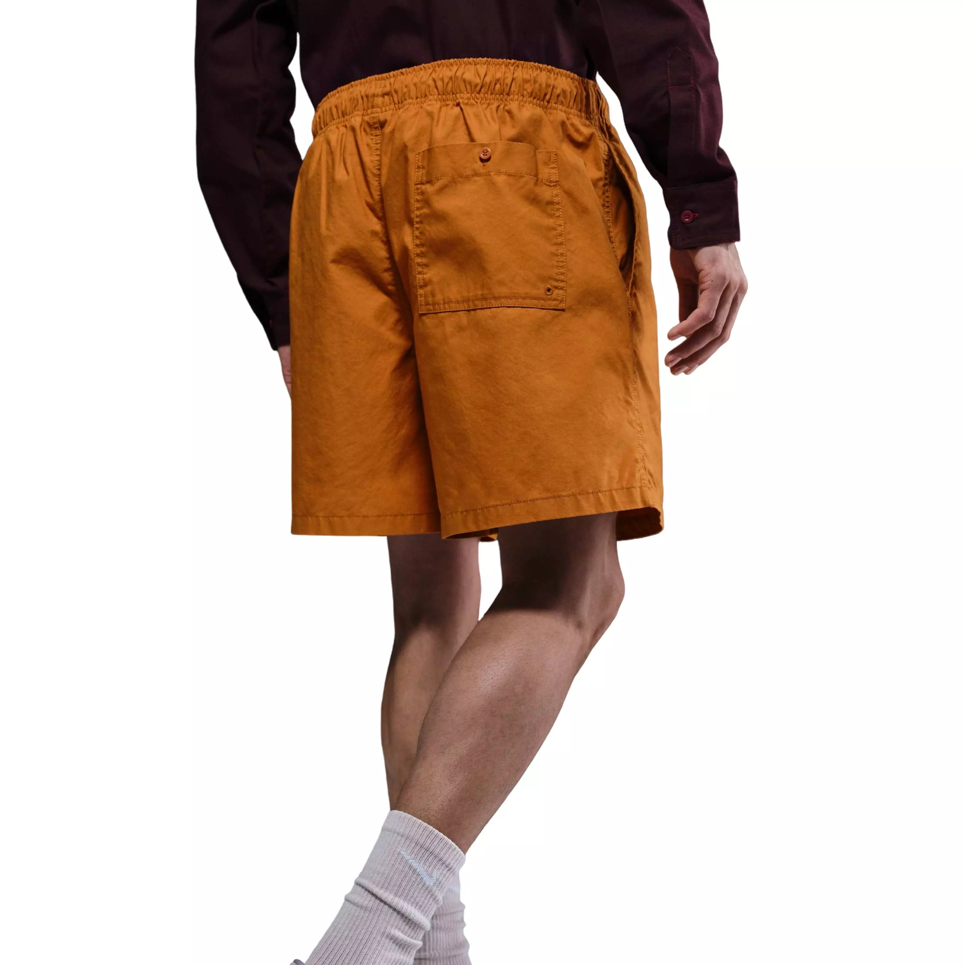 Nike Men's Club Flow Wash Shorts -Orange - ORANGE