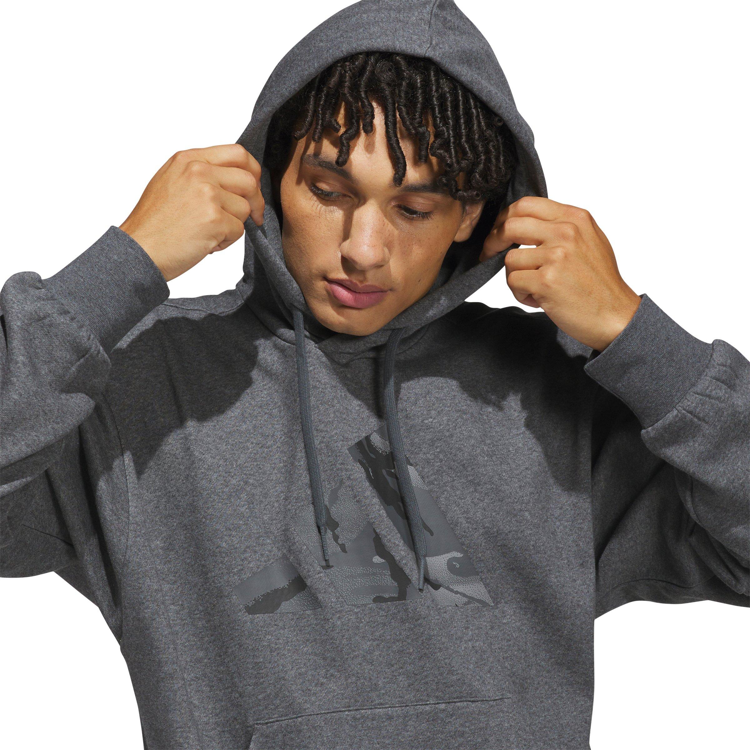 adidas Men's Camo Big Logo Graphic Hoodie - Dk Grey - DK GREY