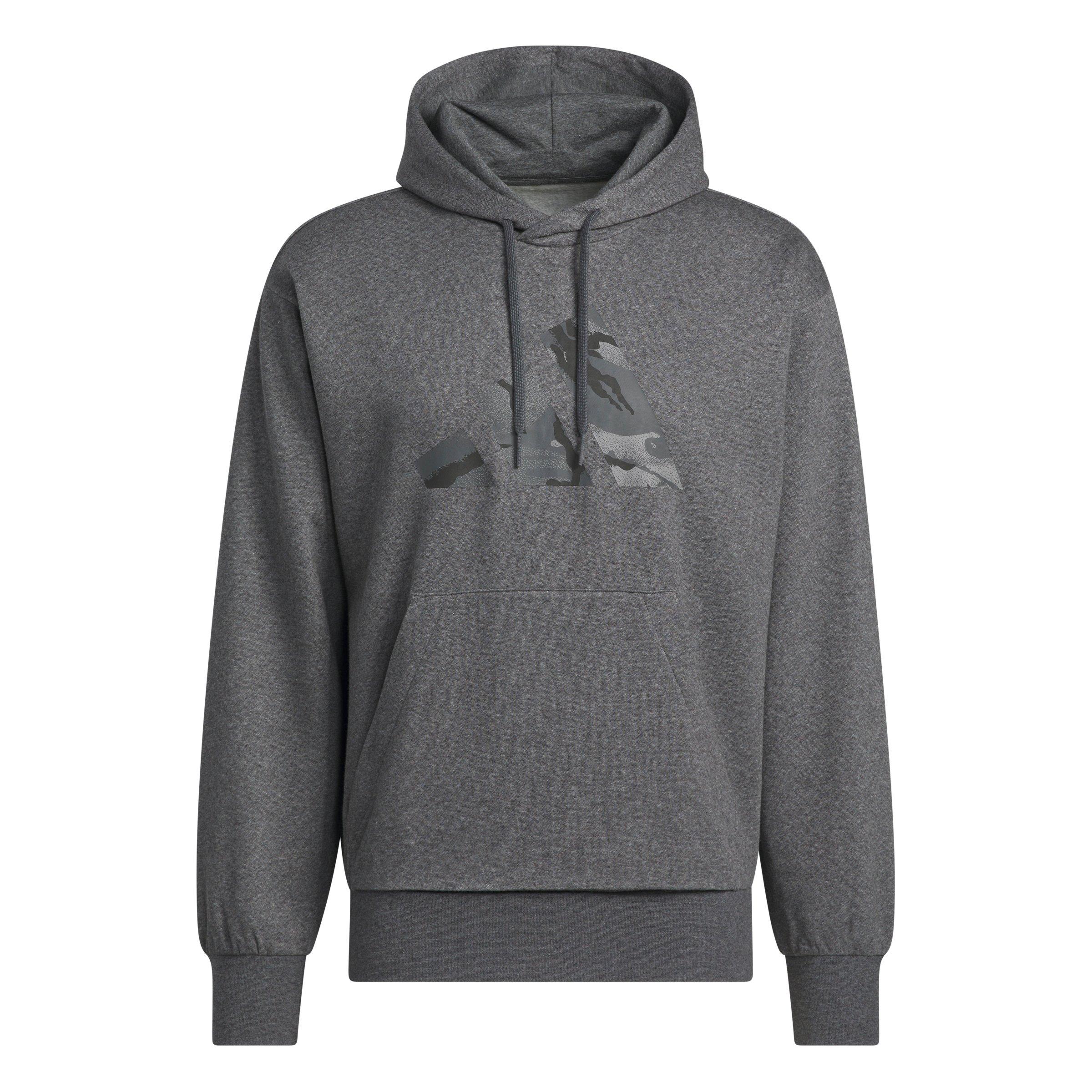 adidas Men's Camo Big Logo Graphic Hoodie - Dk Grey - DK GREY
