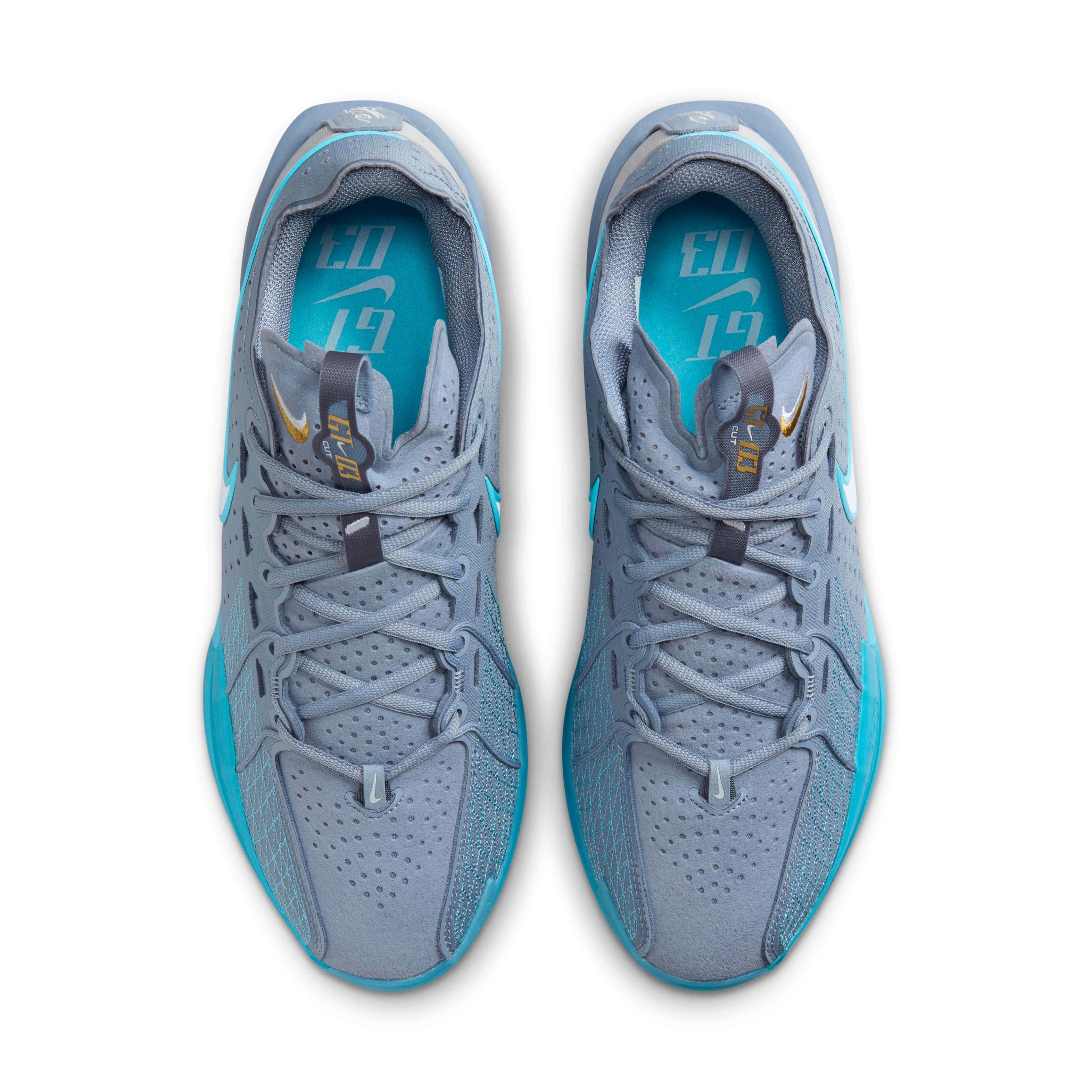 Nike G.T. Cut 3 Grade School Boys' "Ashen Slate/Baltic Blue/Gold/Grey" Basketball Shoe