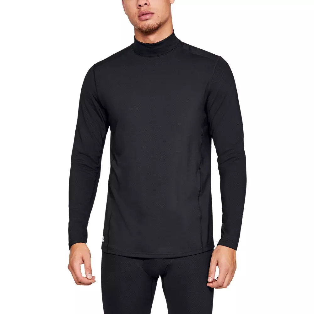 Under Armour Men's Tactical Mock Base Long Sleeve Shirt - BLACK
