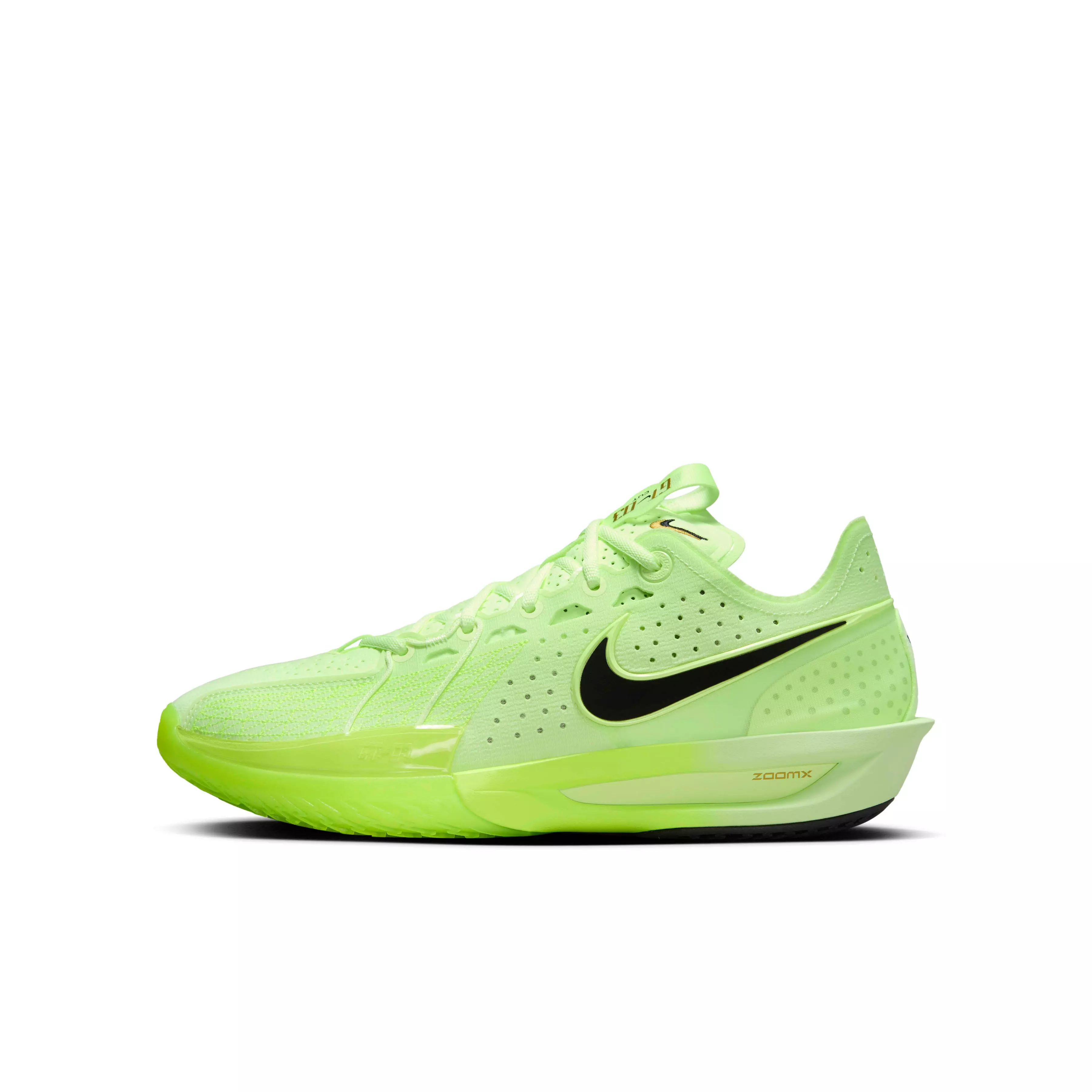 Nike G.T. Cut 3 "Barely Volt/Black/Volt/Metallic Gold" Grade School Boys' Basketball Shoe - VOLT/BLACK/VOLT/GOLD