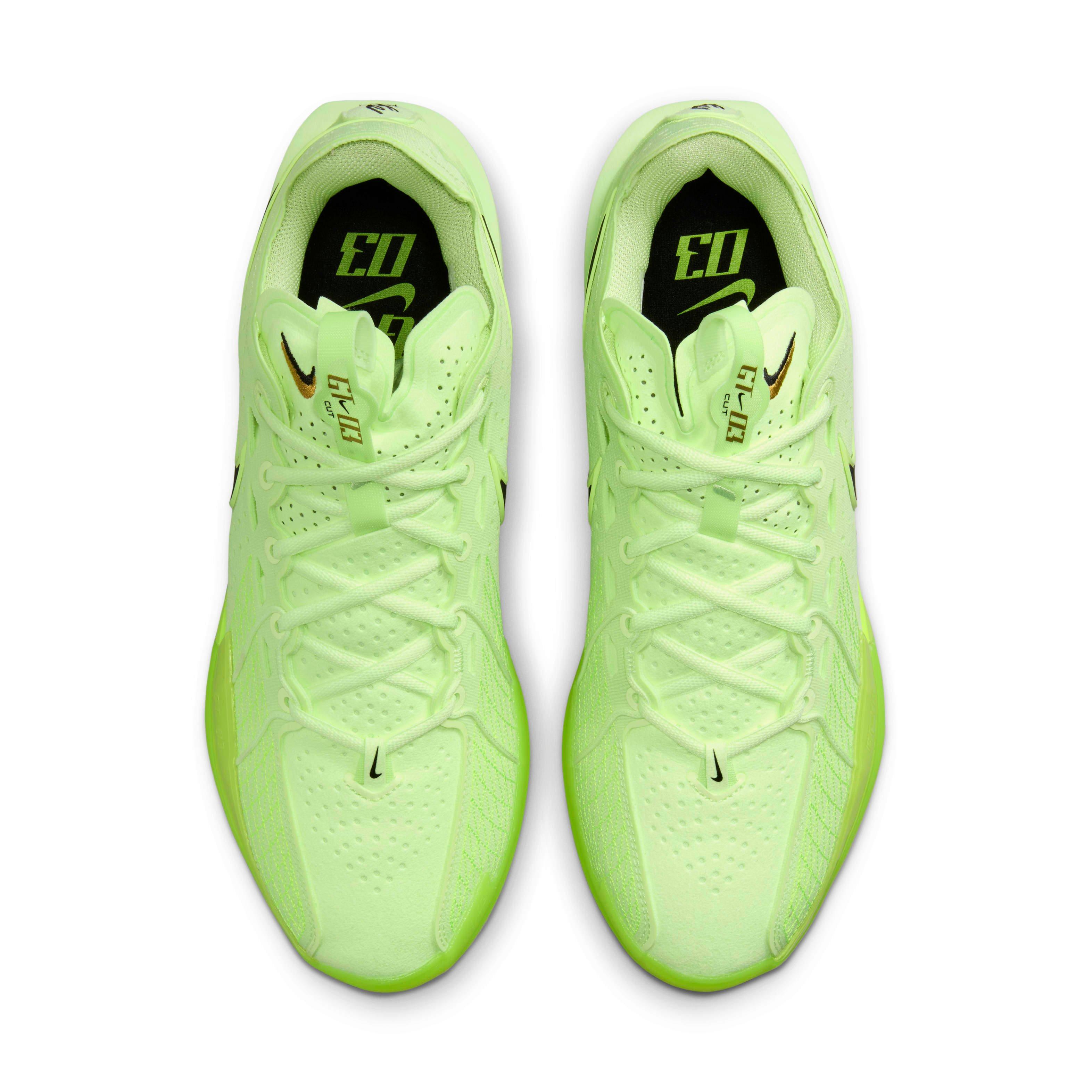 Nike G.T. Cut 3 Grade School Boys' "Barely Volt/Black/Volt/Metallic Gold" Basketball Shoe