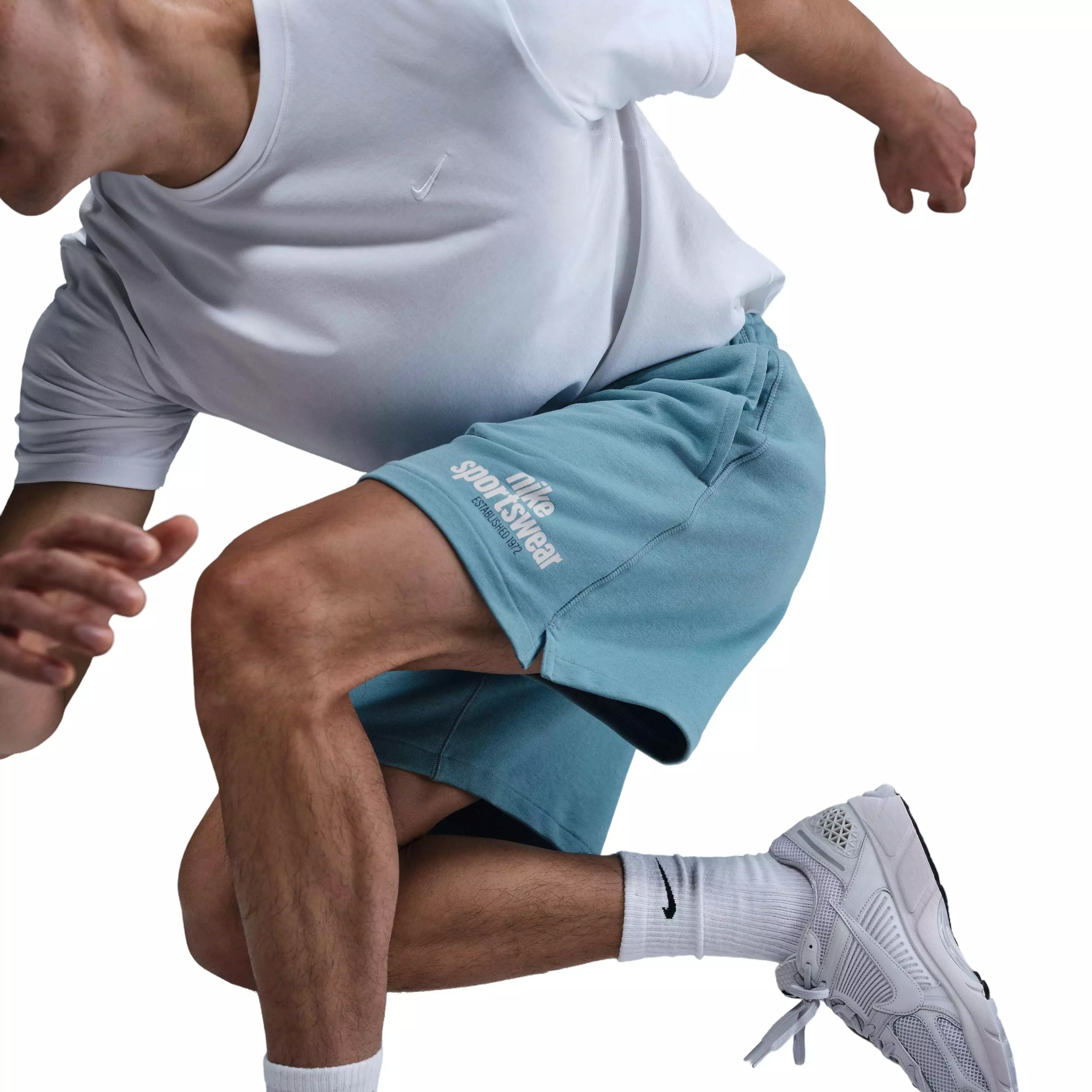 Nike Men's Club French Terry Flow Shorts - BLUE