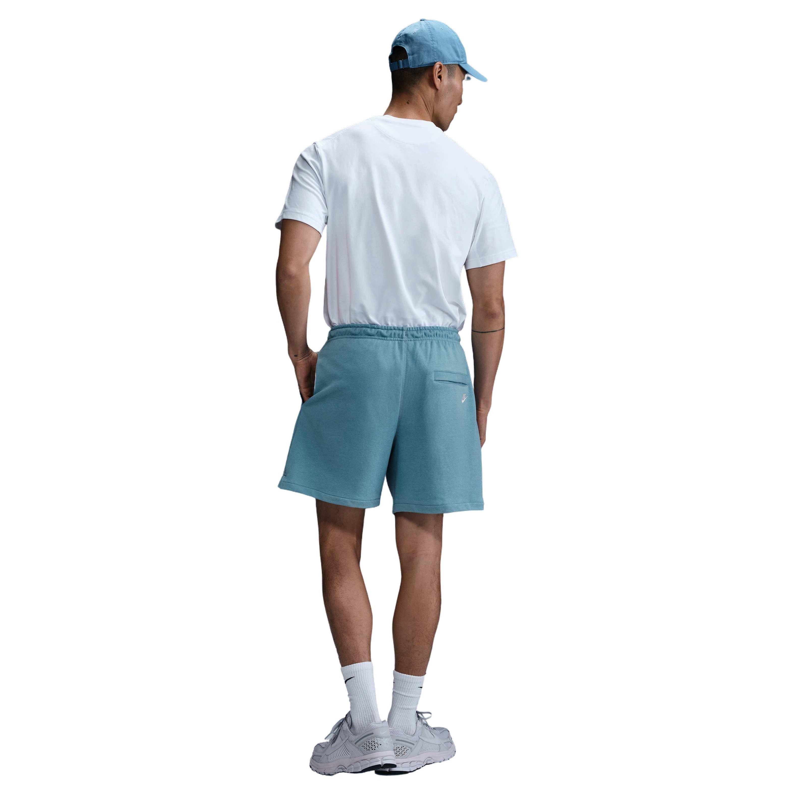 Nike Men's Club French Terry Flow Shorts - BLUE Thumbnail View 5