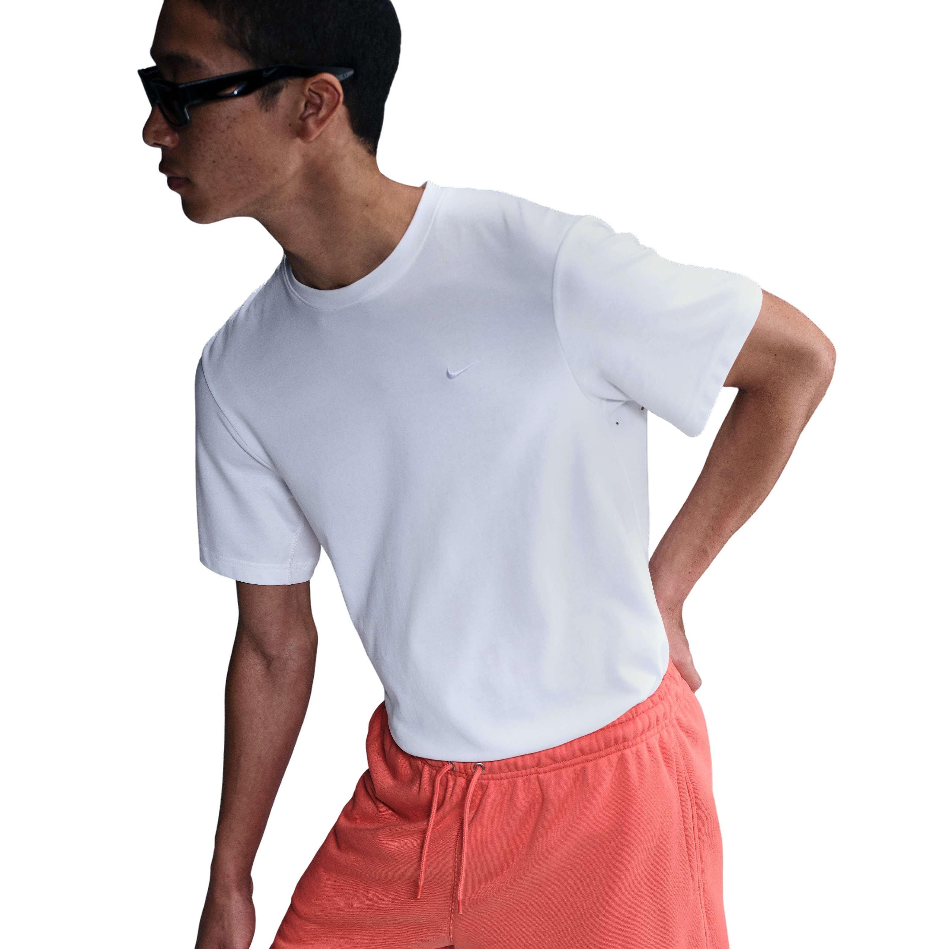 Nike Men's Club French Terry Relaxed Flow Shorts - ORANGE Thumbnail View 3