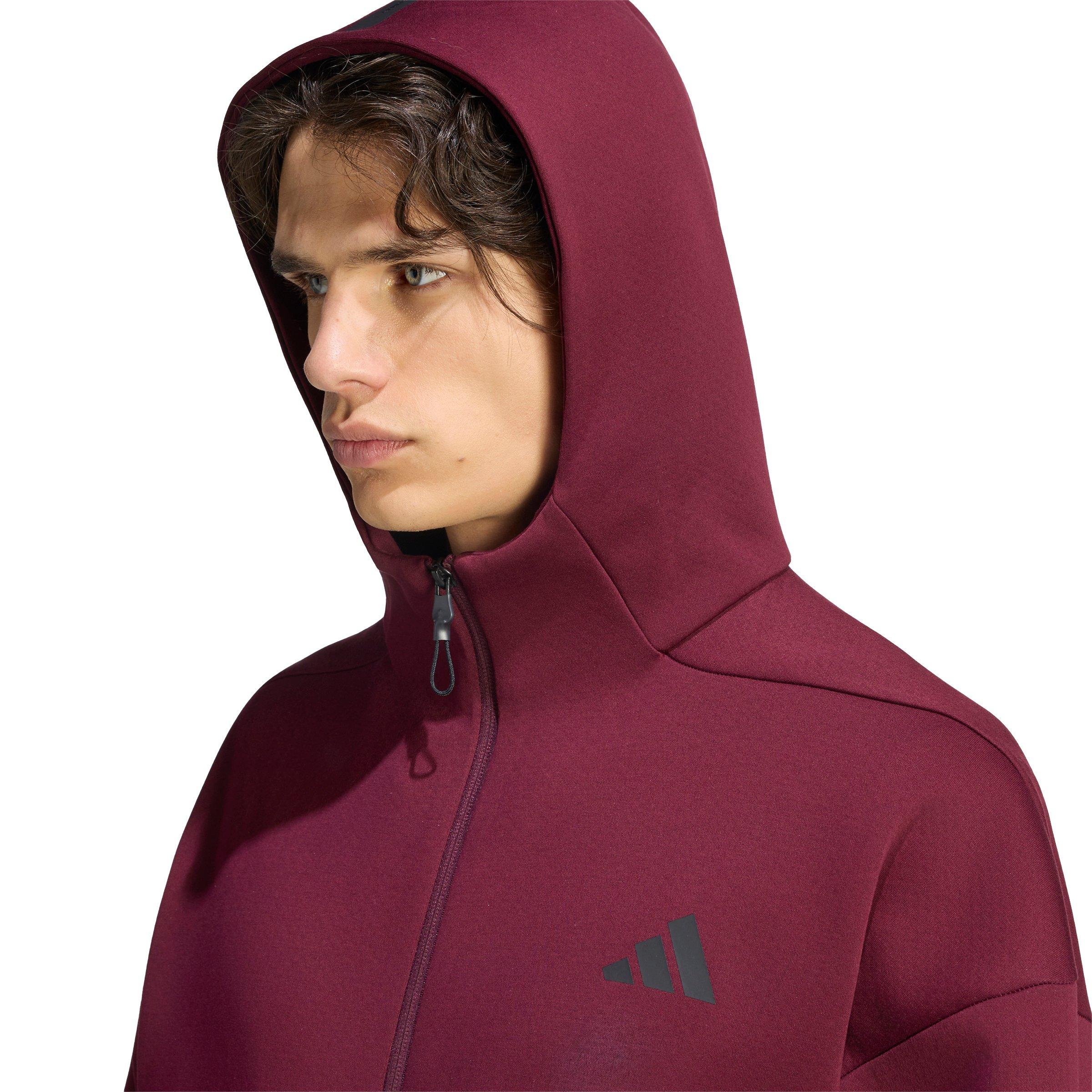 adidas Men's Z.N.E. Full-Zip Track Top - Maroon - MAROON