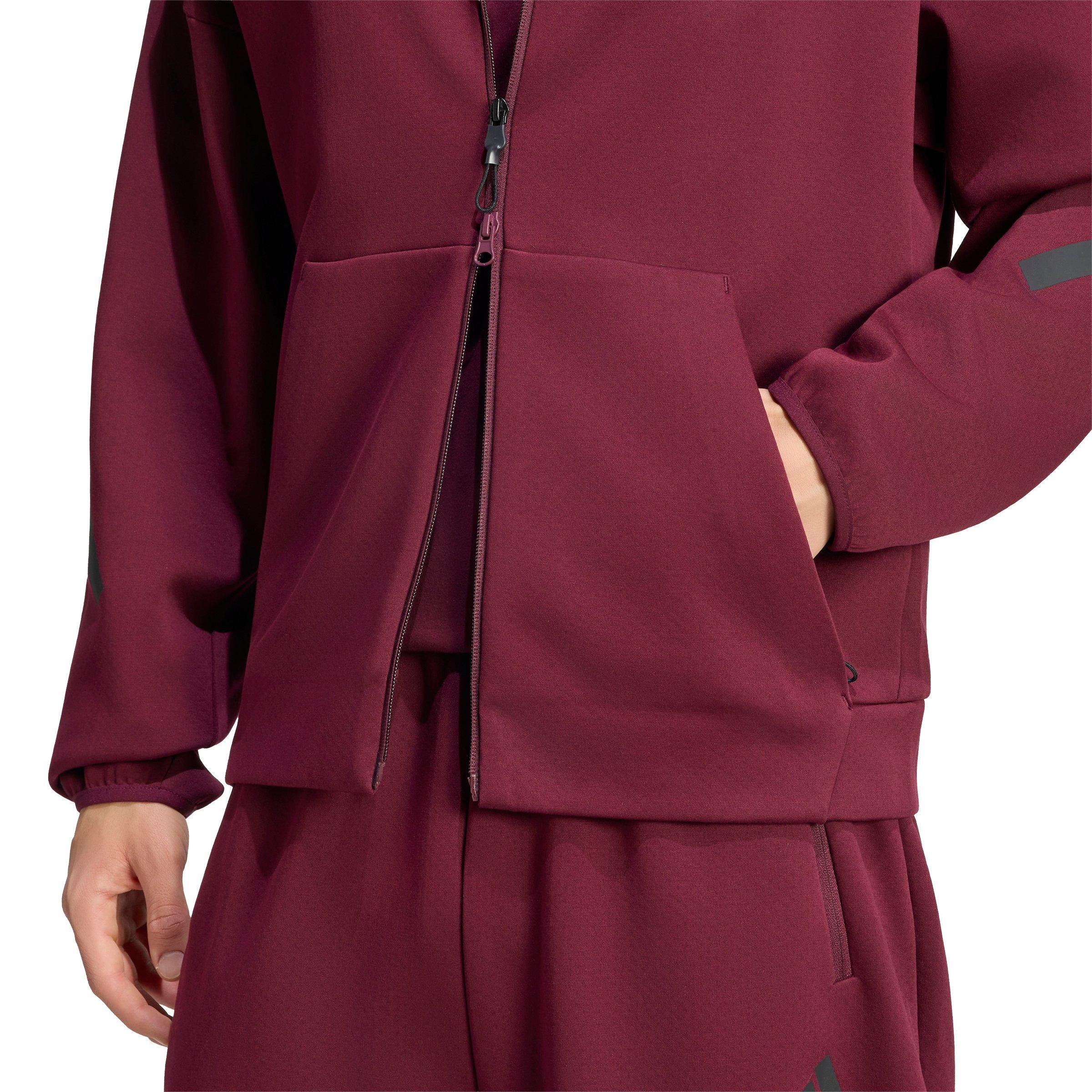 adidas Men's Z.N.E. Full-Zip Track Top - Maroon - MAROON
