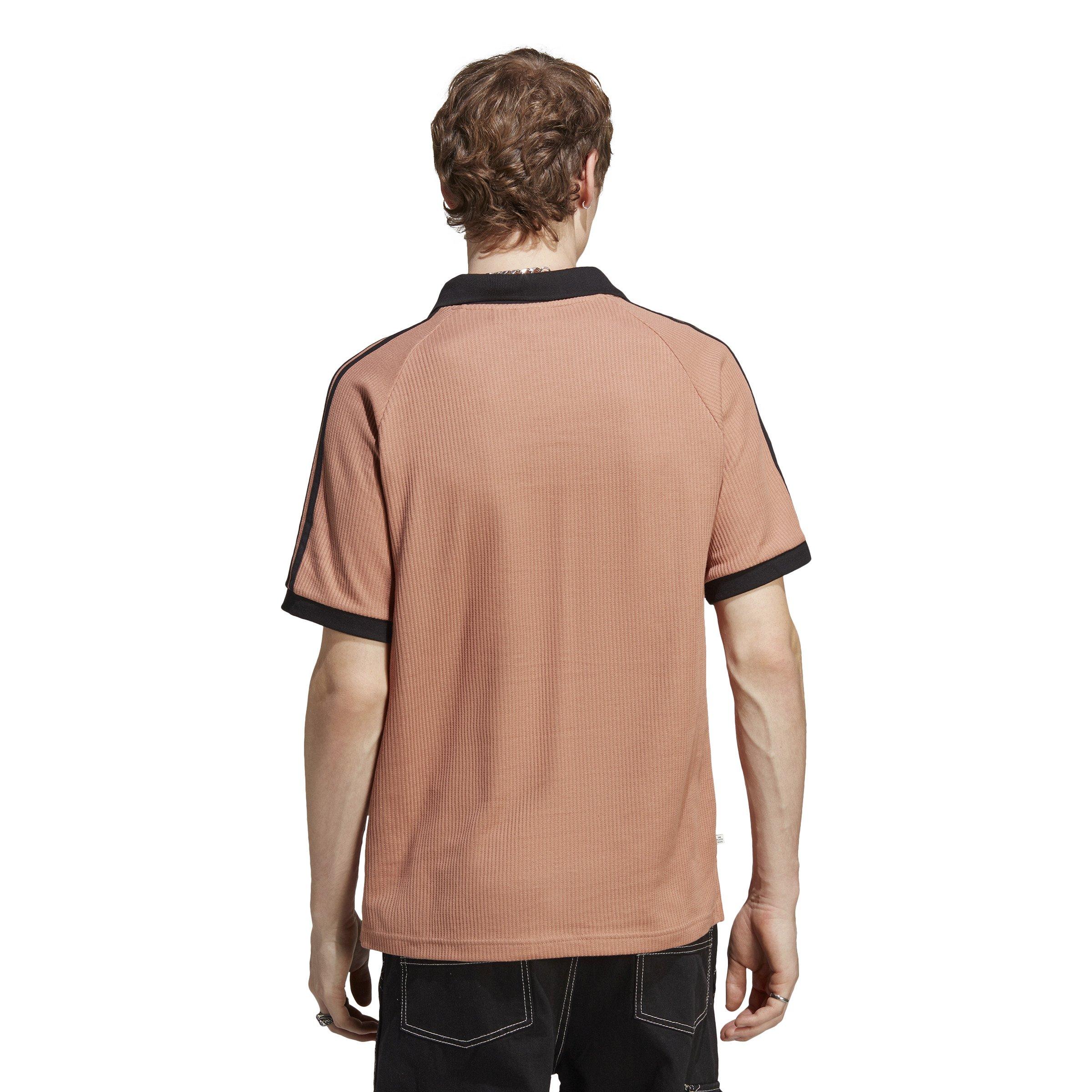 adidas Men's Originals Adicolor Classics Waffle Polo Shirt - Brown