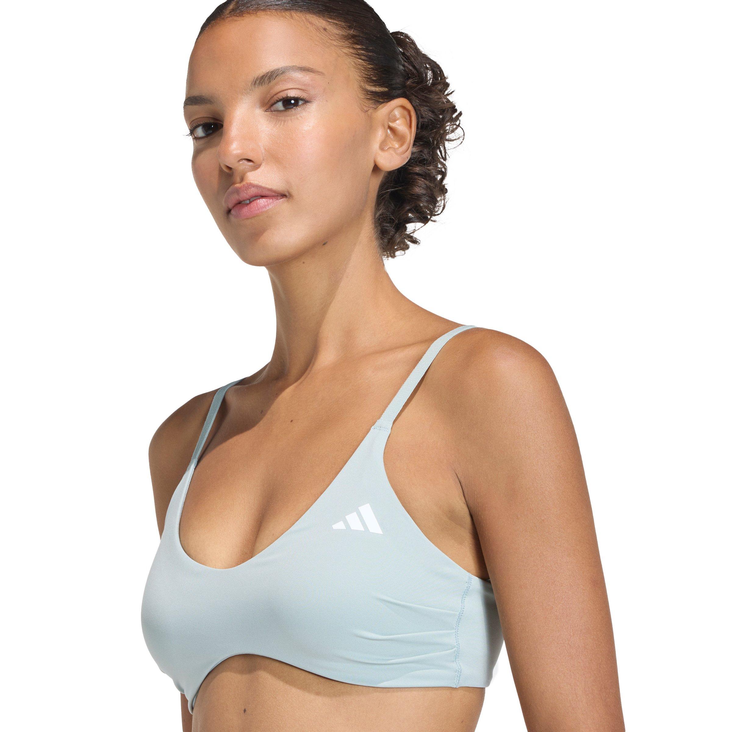 adidas Women's Optime Essentials Workout Light Support Bra-Sage Green - SAGE GREEN Thumbnail View 3