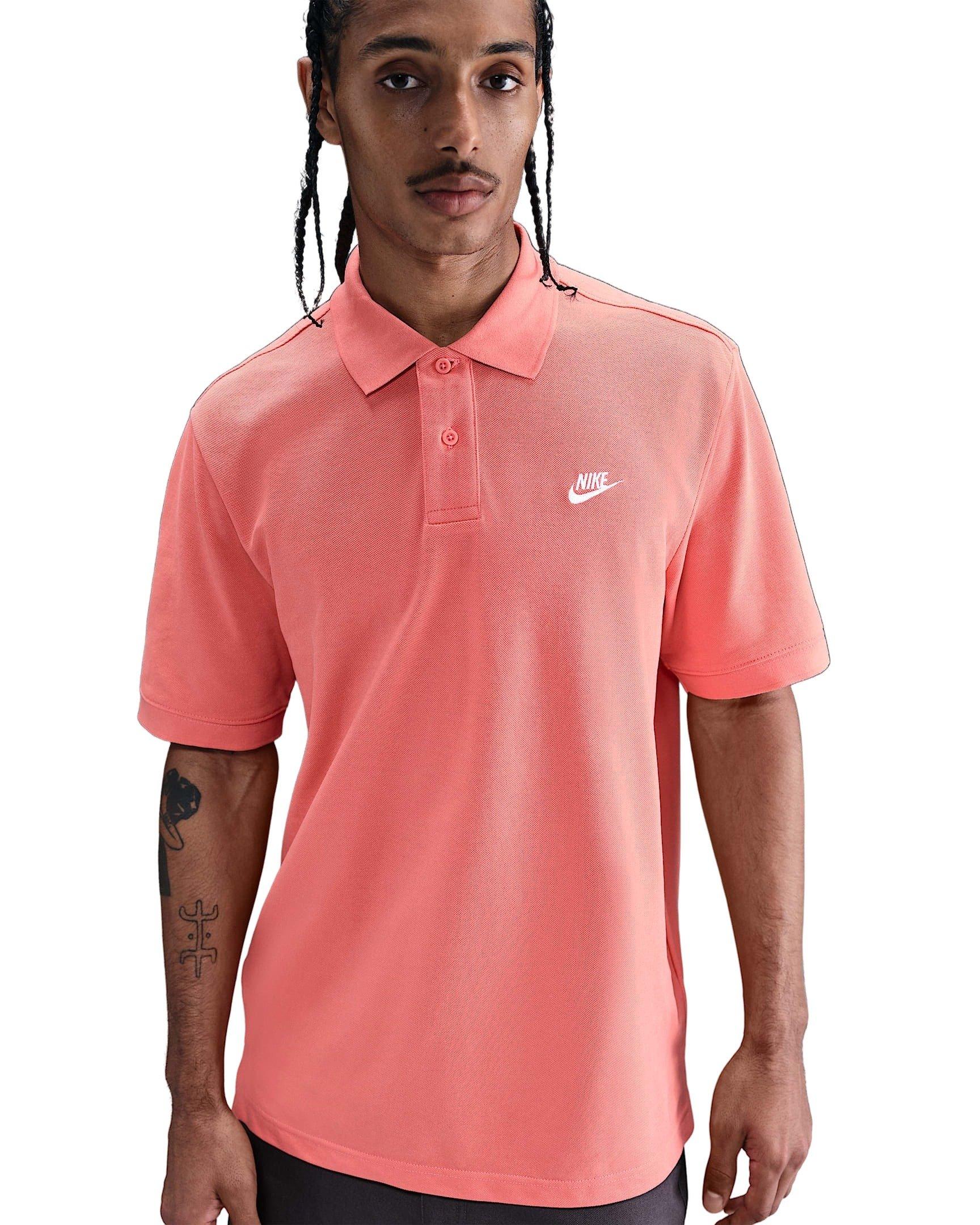 Nike Men's Club Short-Sleeve Pique Polo -Orange - ORANGE Thumbnail View 1