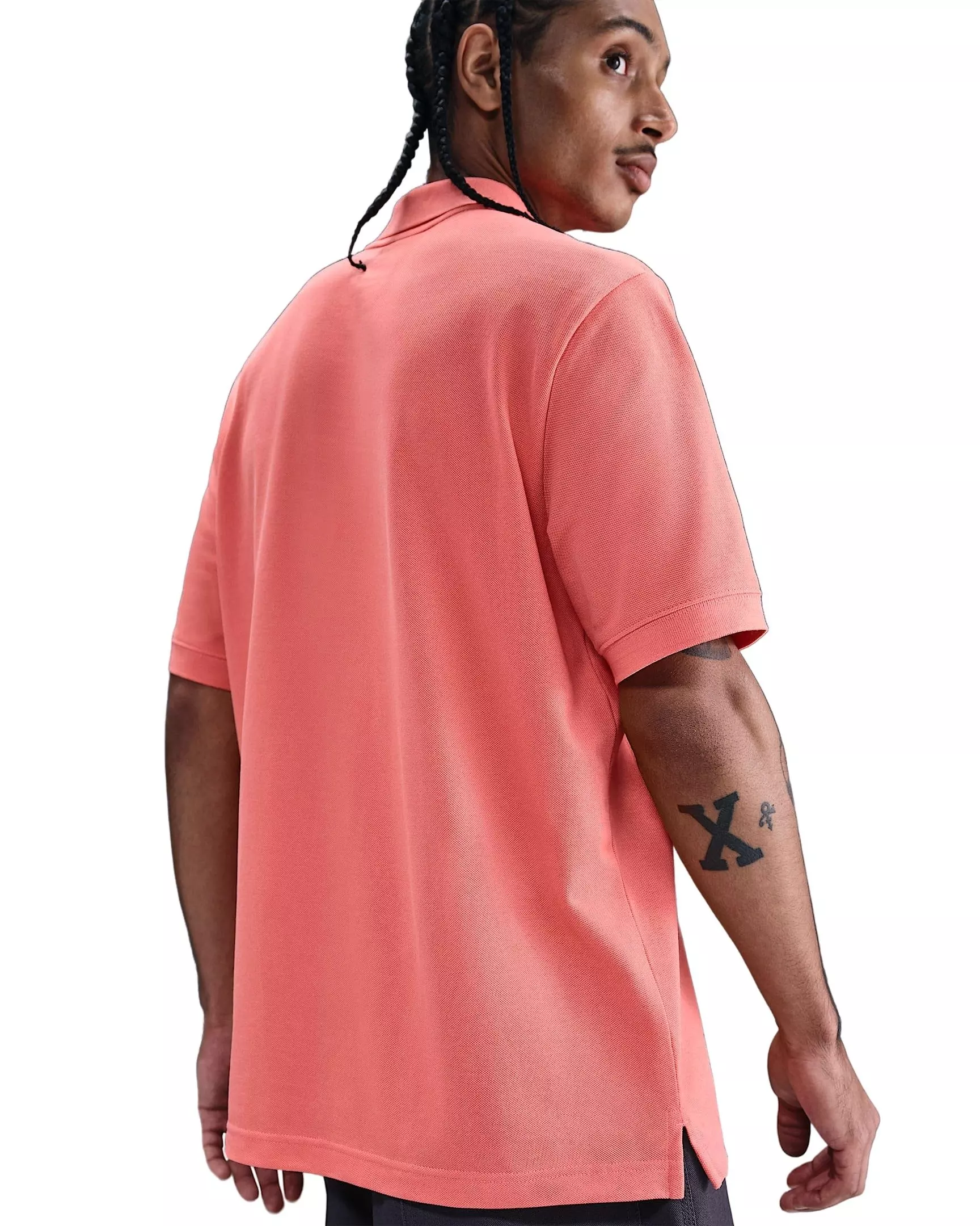 Nike Men's Club Short-Sleeve Pique Polo -Orange - ORANGE