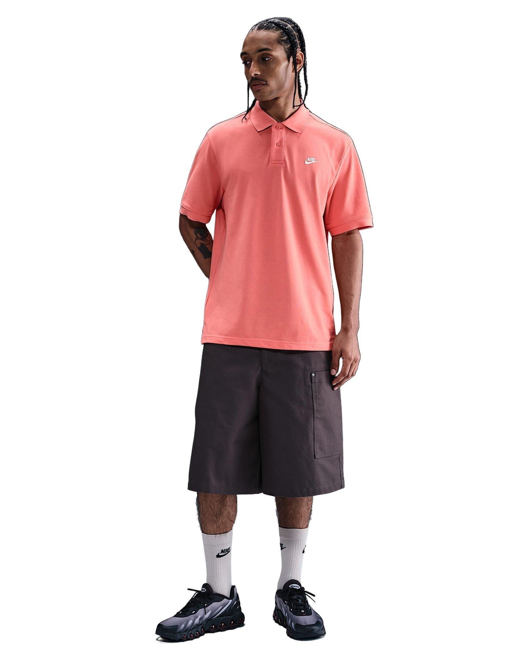 Nike Men's Club Short-Sleeve Pique Polo -Orange - ORANGE Thumbnail View 4