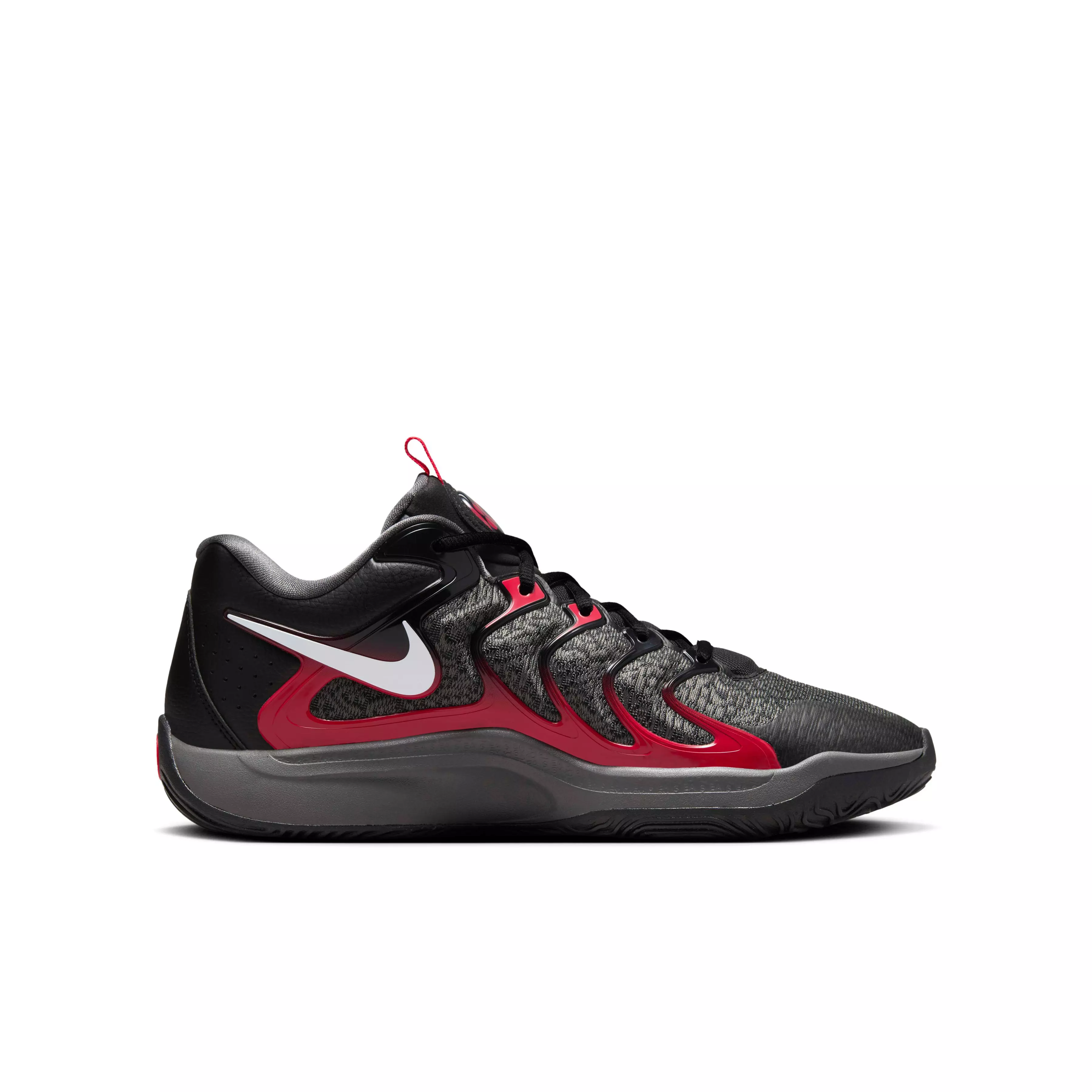 Nike KD17 "Black/Iron Grey/University Red/White" Grade School Boys' Basketball Shoe - BLACK/GREY/RED/WHITE