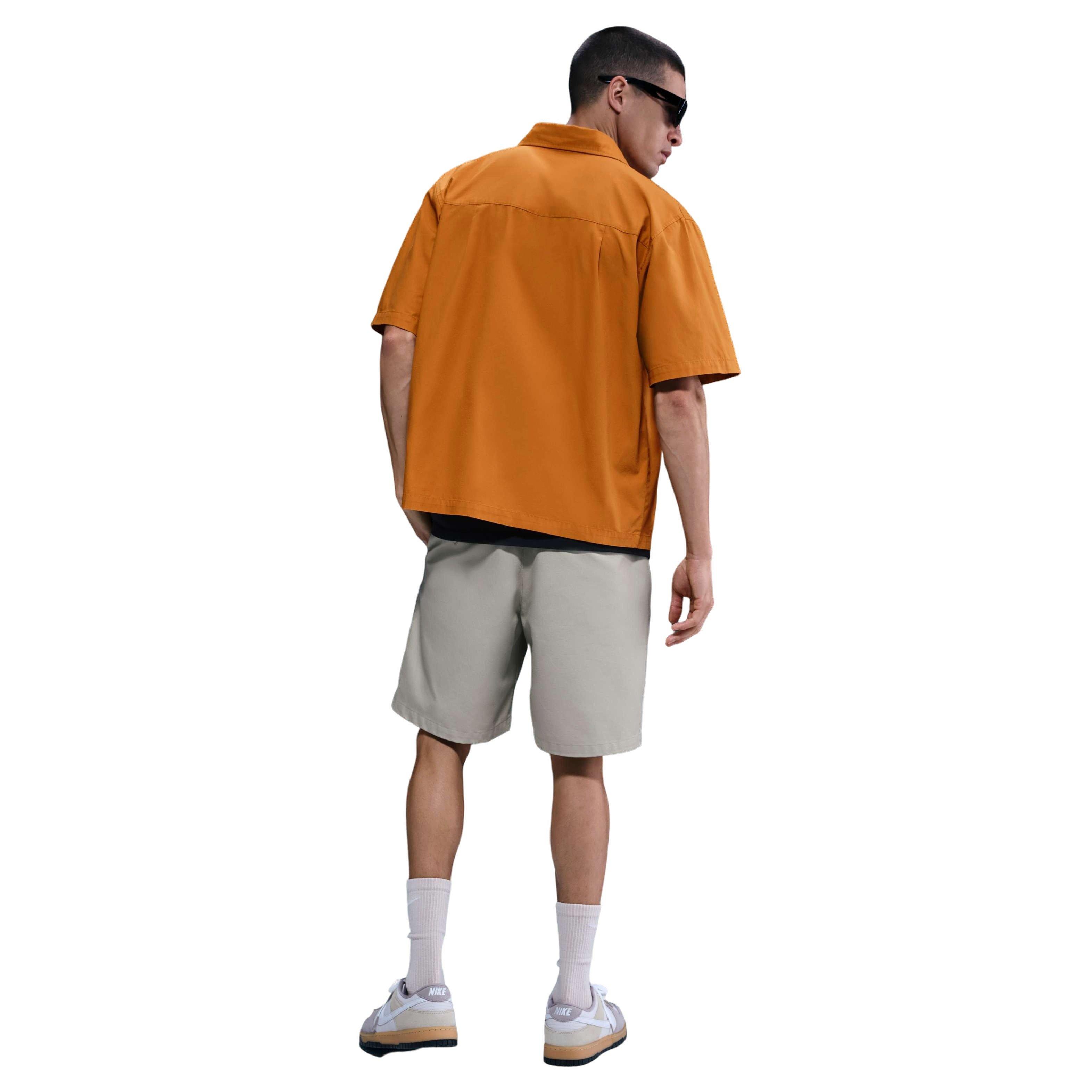 Nike Women's Club Short-Sleeve Button-Down Shirt -Orange - ORANGE Thumbnail View 2