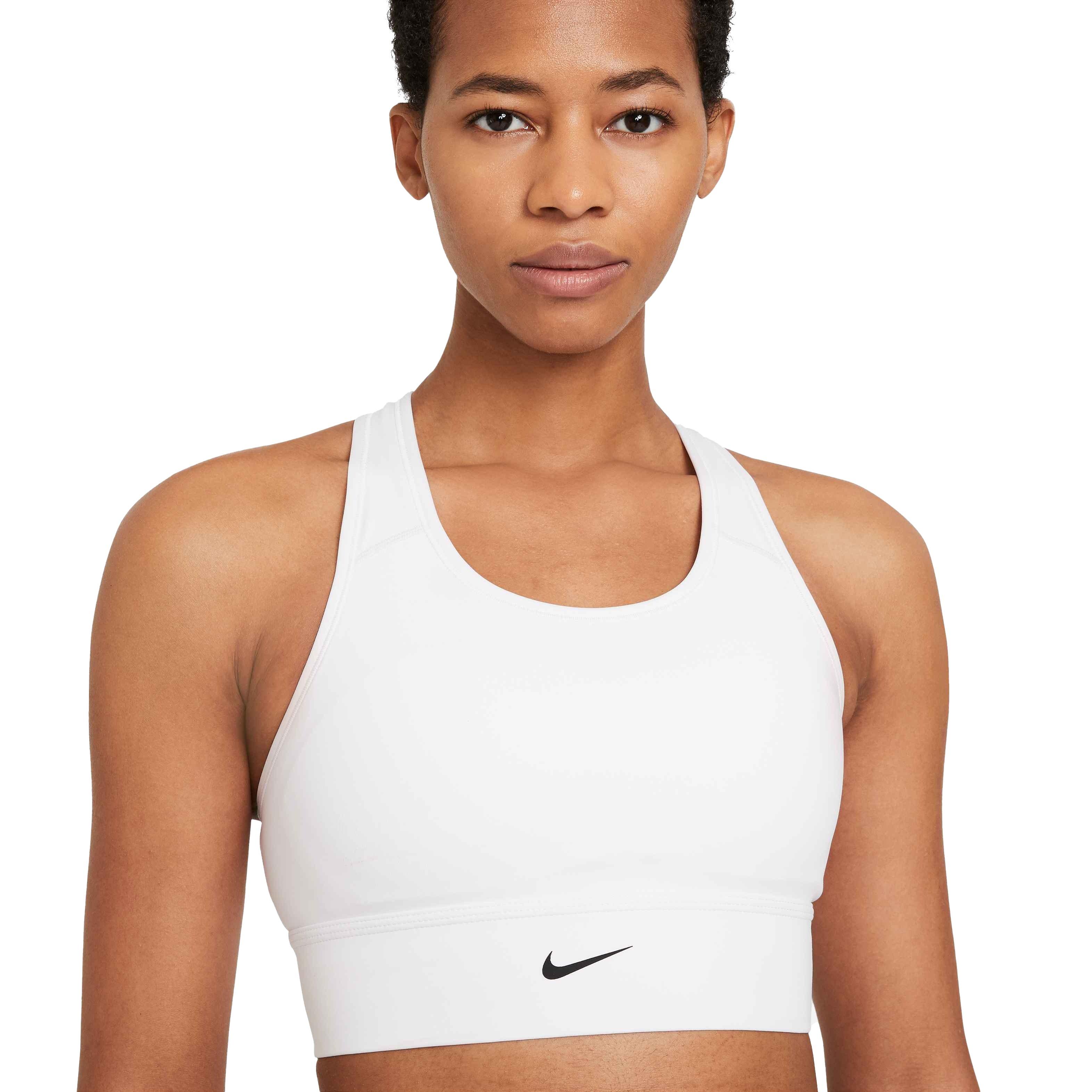 Nike Women's DF Swoosh Medium-Support 1-Piece Padded Longline Sports Bra -  Hibbett