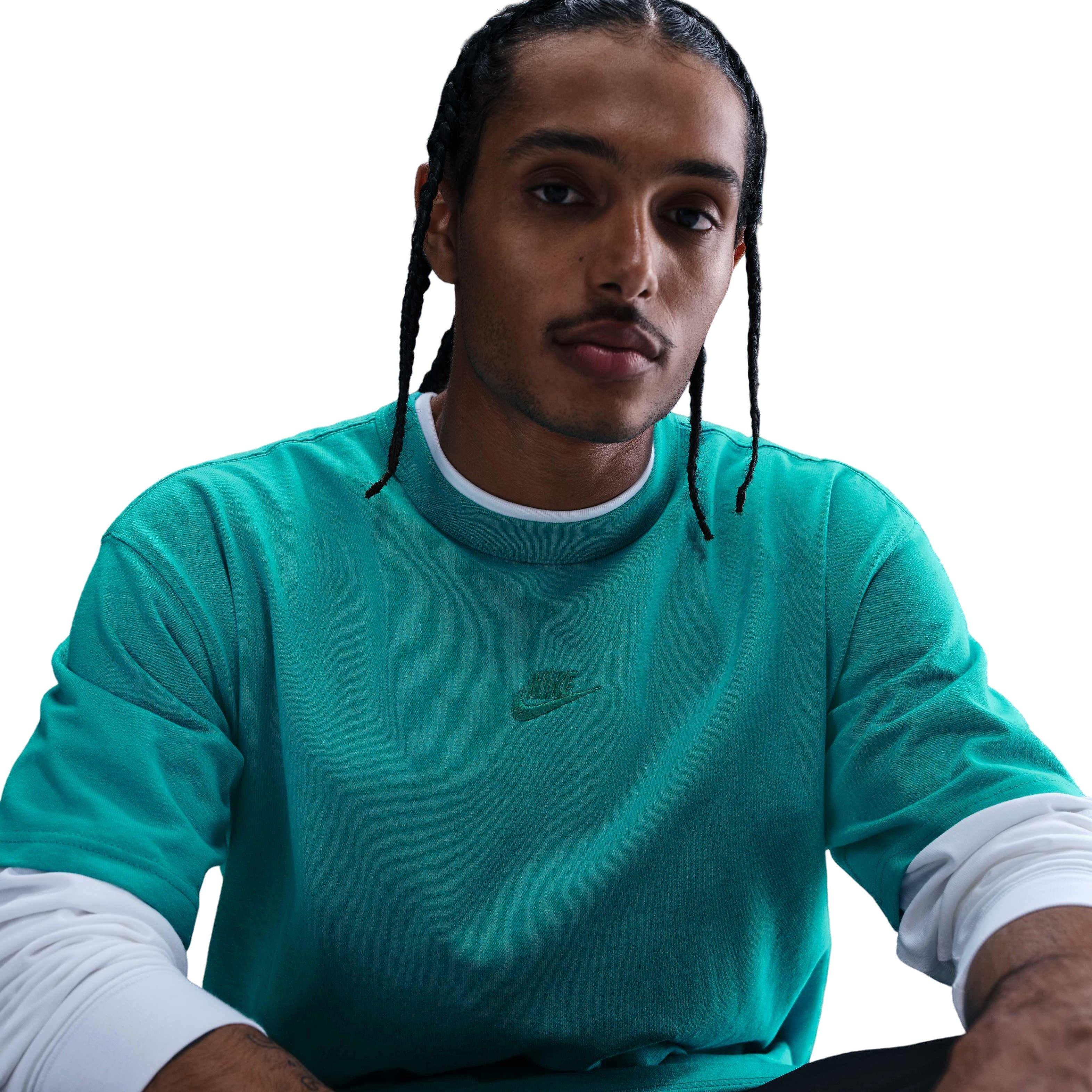 Nike Men's Sportswear premium Essentials Sustainable Tee - TEAL Thumbnail View 3