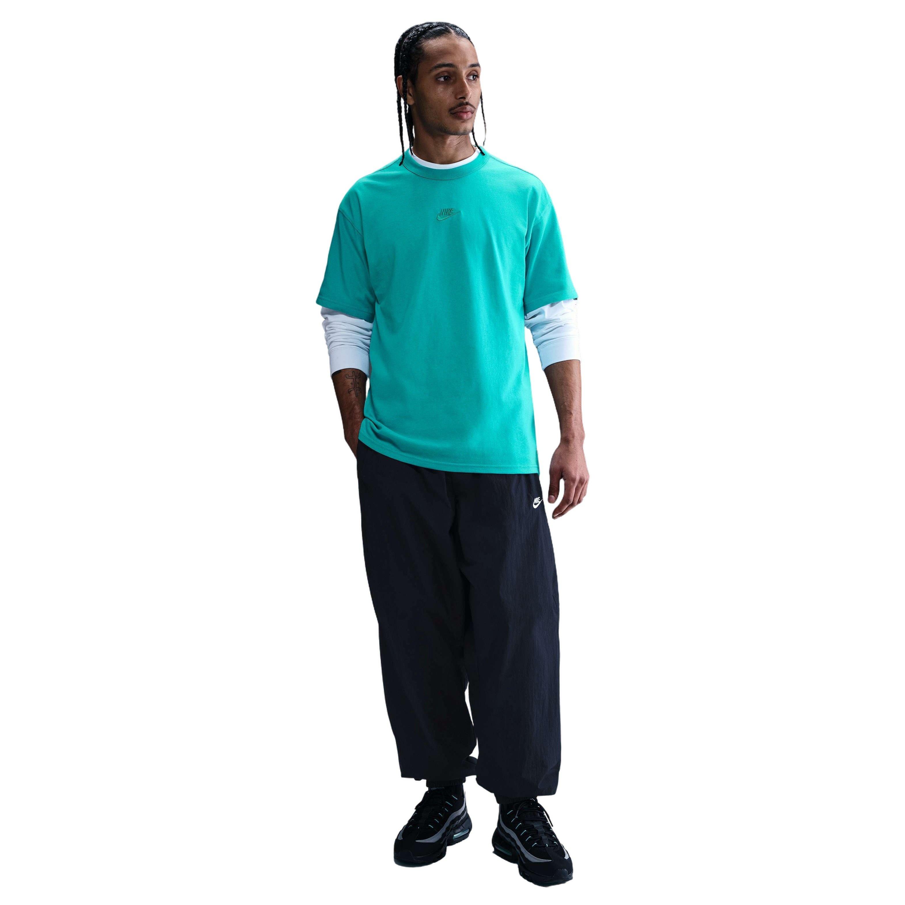 Nike Men's Sportswear premium Essentials Sustainable Tee - TEAL Thumbnail View 4