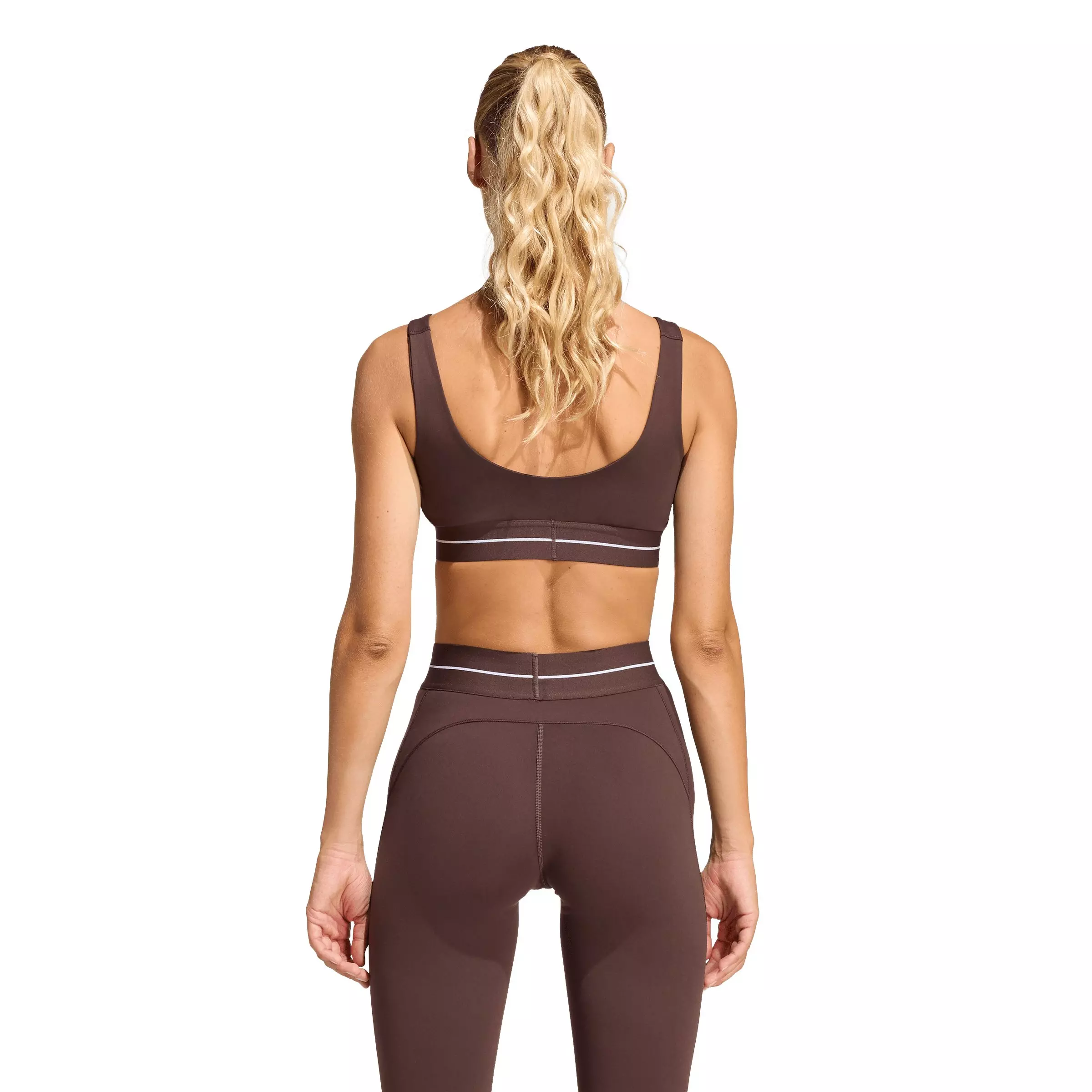 adidas Women's Hyperglam Light Support Bra-Brown - BROWN