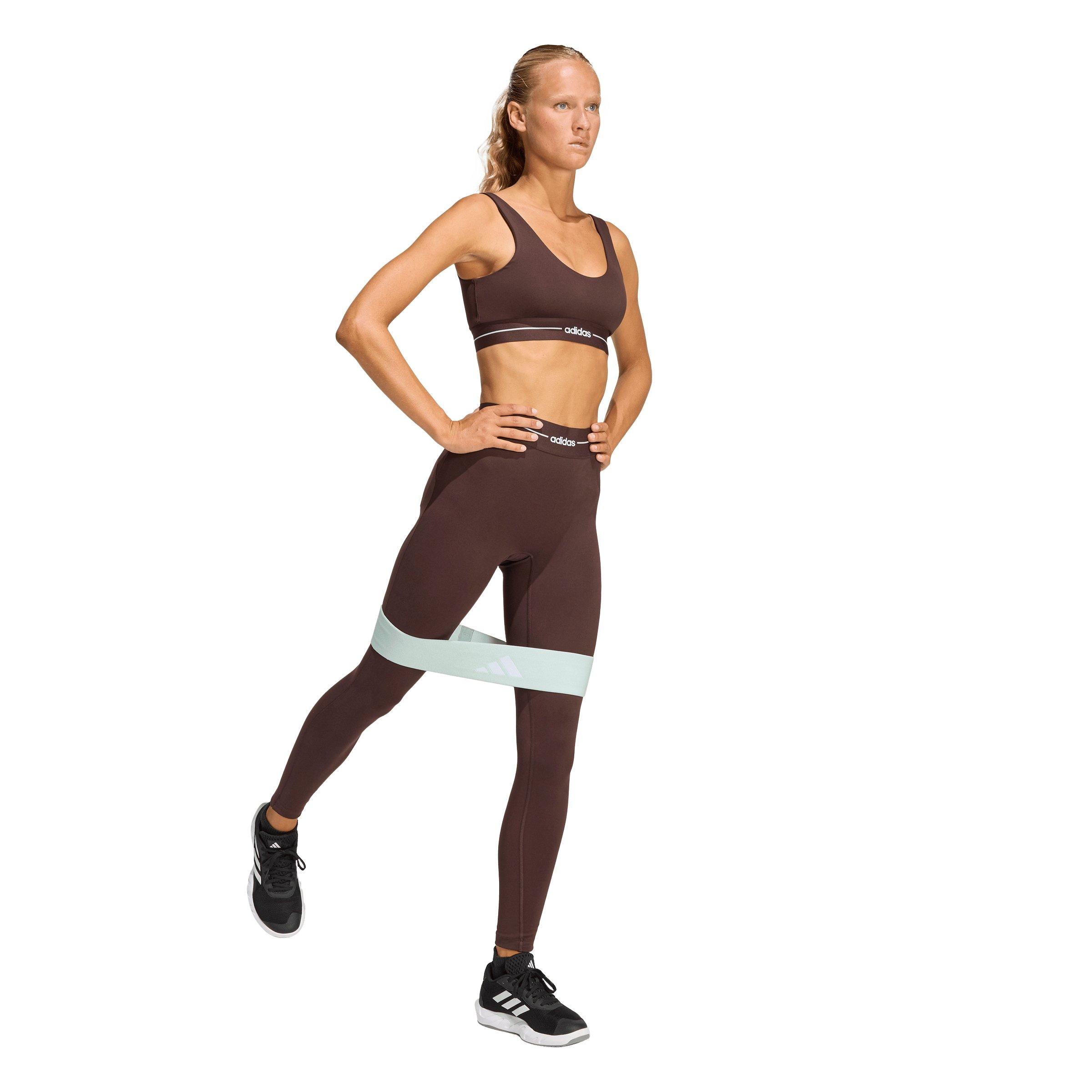 adidas Women's Hyperglam Light Support Bra-Brown - BROWN Thumbnail View 5