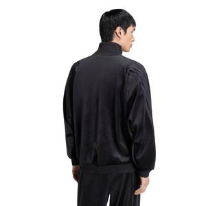 adidas Men's Stadium Loose Fit Velour Tracktop - Black - BLACK