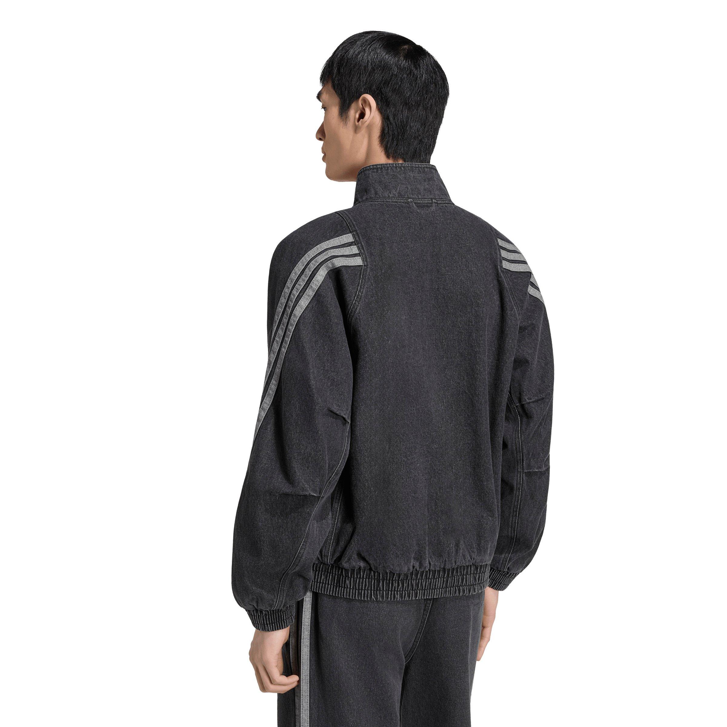 adidas Men's Stadium Loose Fit Dark Denim Track Jacket - Black - BLACK
