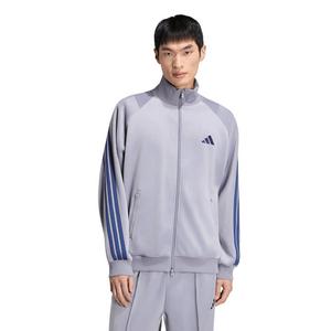 adidas Men's Stadium Loose Fit Velour Tracktop - Slate - SLATE