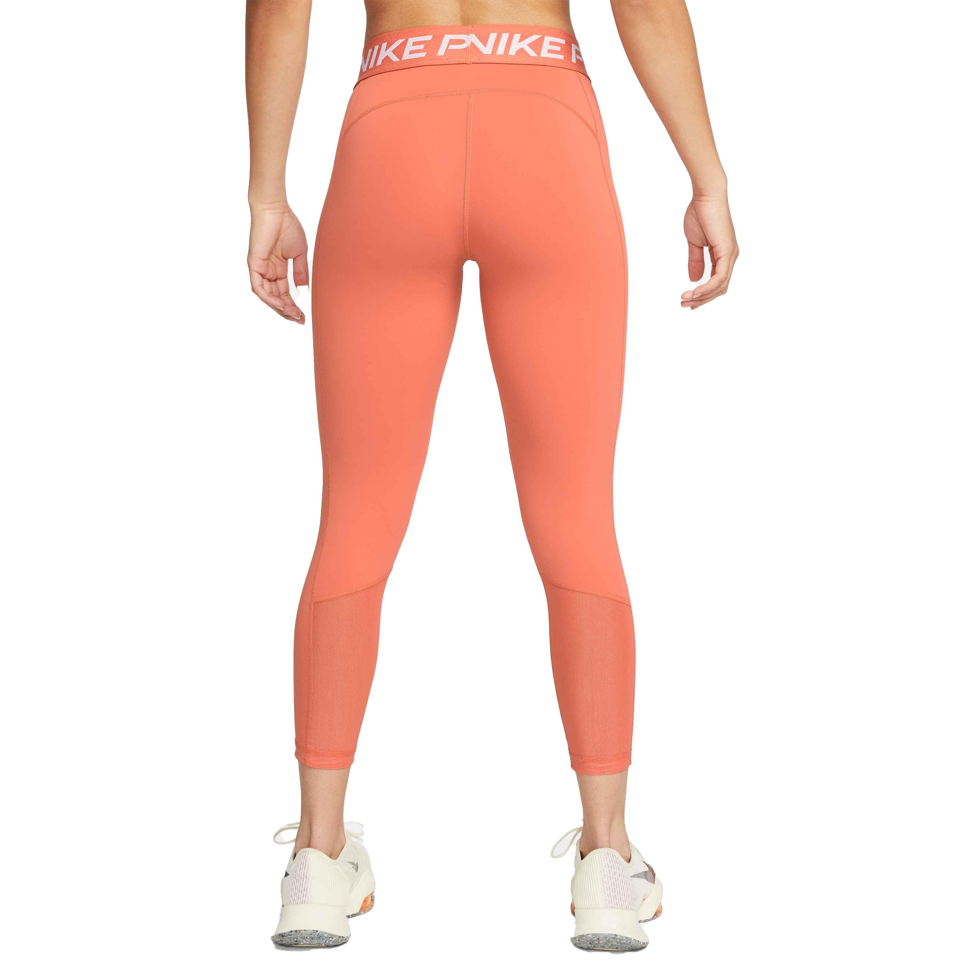 Nike Women's Pro 365 Tight Mid-Rise Crop Leggings - ORANGE Thumbnail View 2