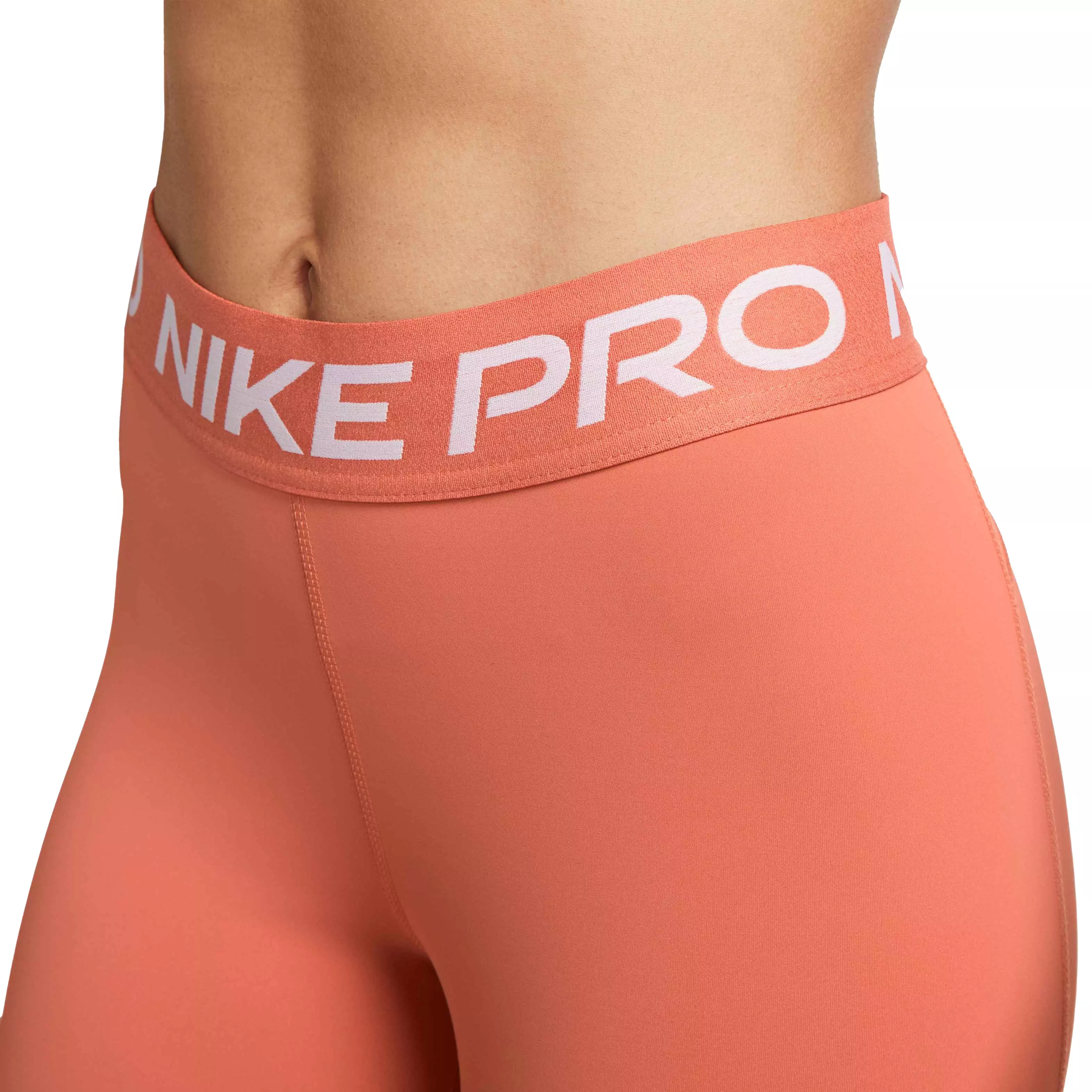 Nike Women's Pro 365 Tight Mid-Rise Crop Leggings - ORANGE
