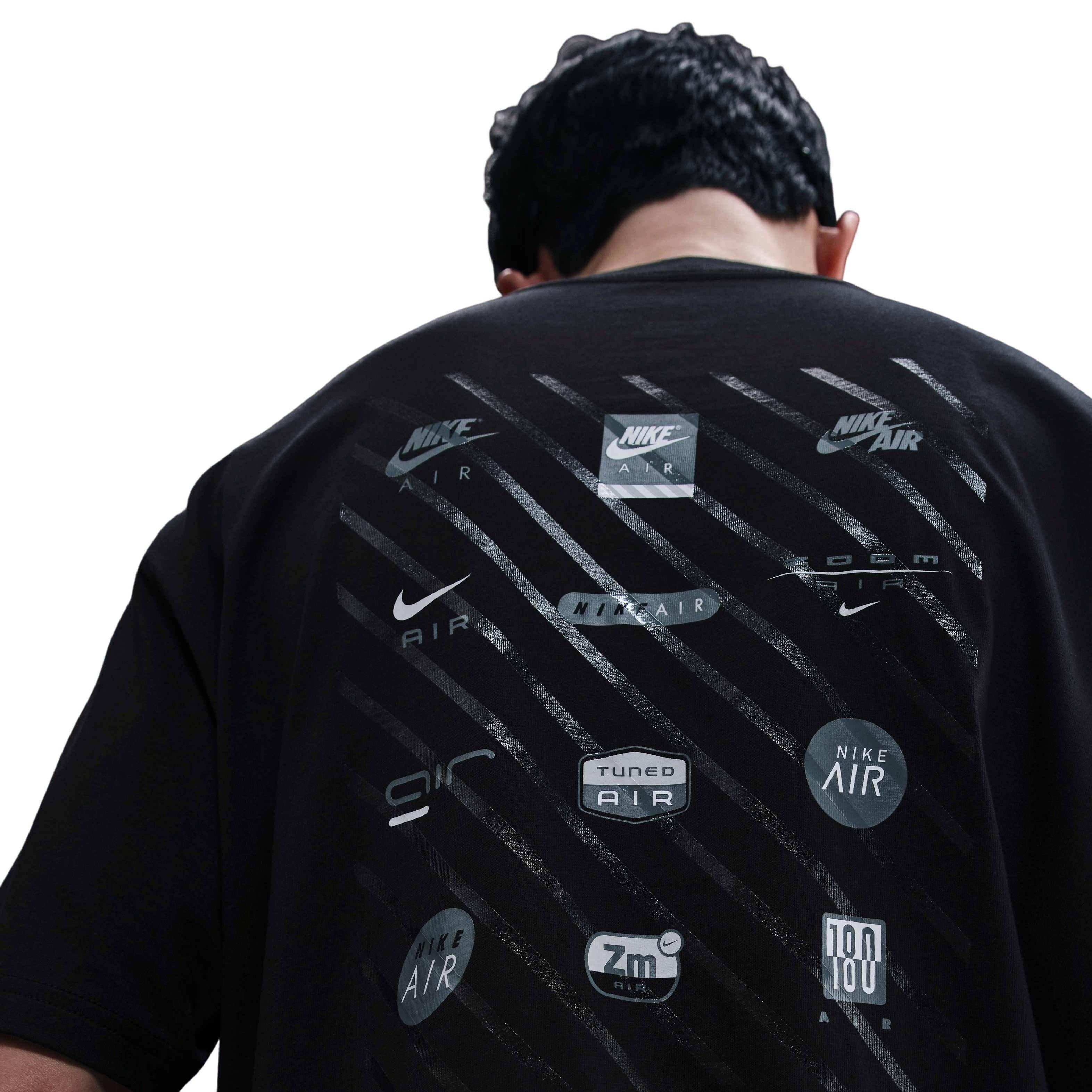 Nike Air Men's Sportswear Premium M90 Tee - BLACK Thumbnail View 2