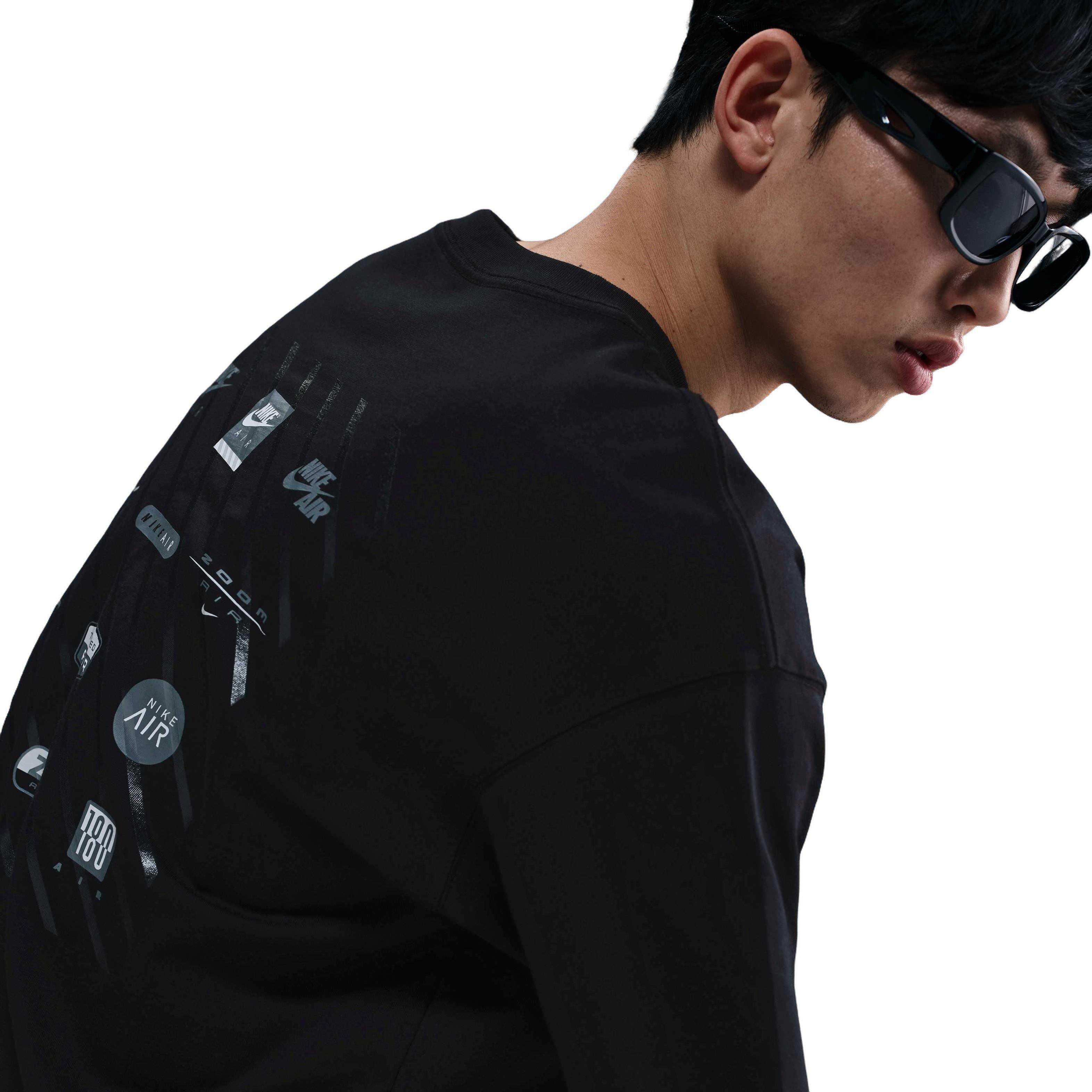 Nike Air Men's Sportswear Premium M90 Tee - BLACK Thumbnail View 3