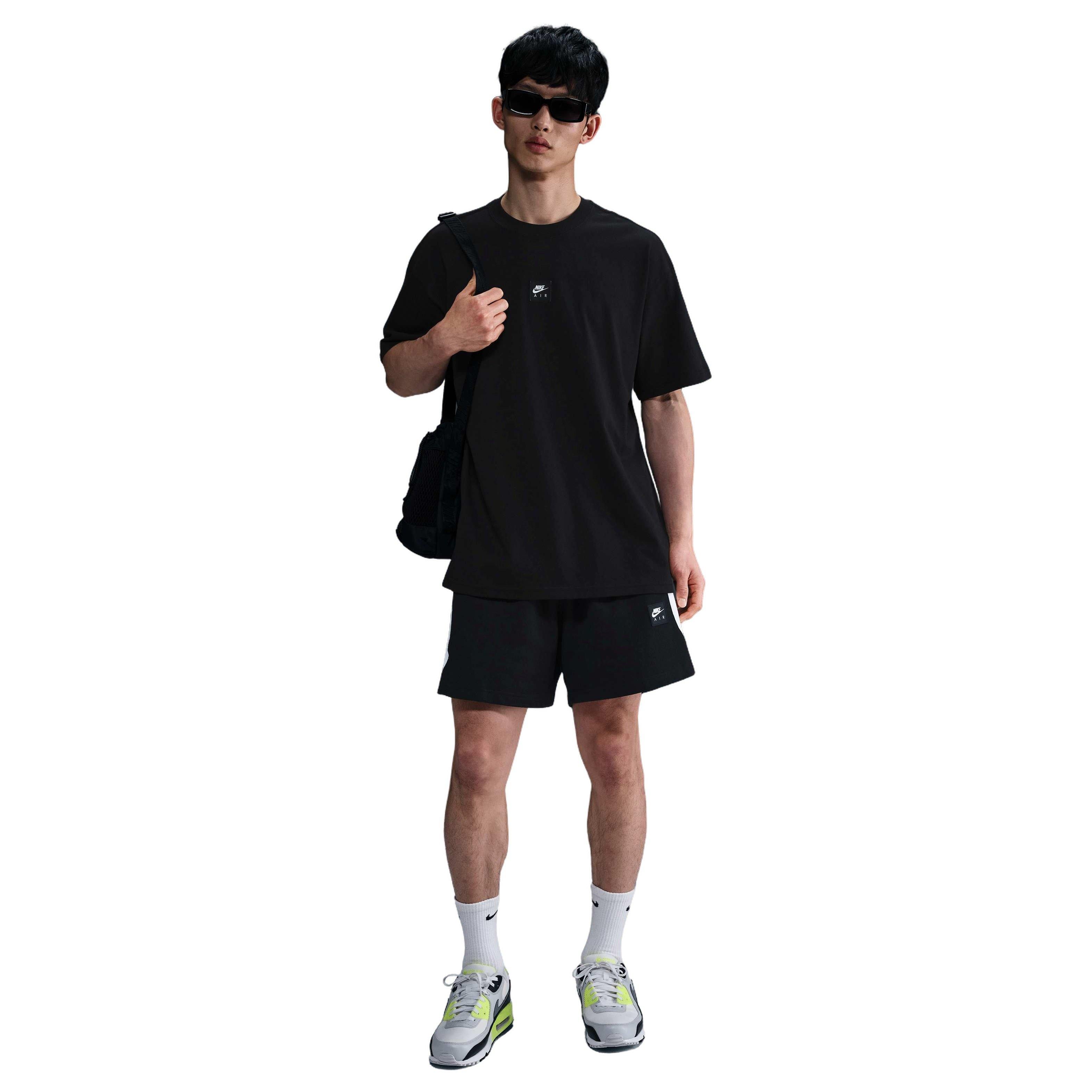 Nike Air Men's Sportswear Premium M90 Tee - BLACK Thumbnail View 4