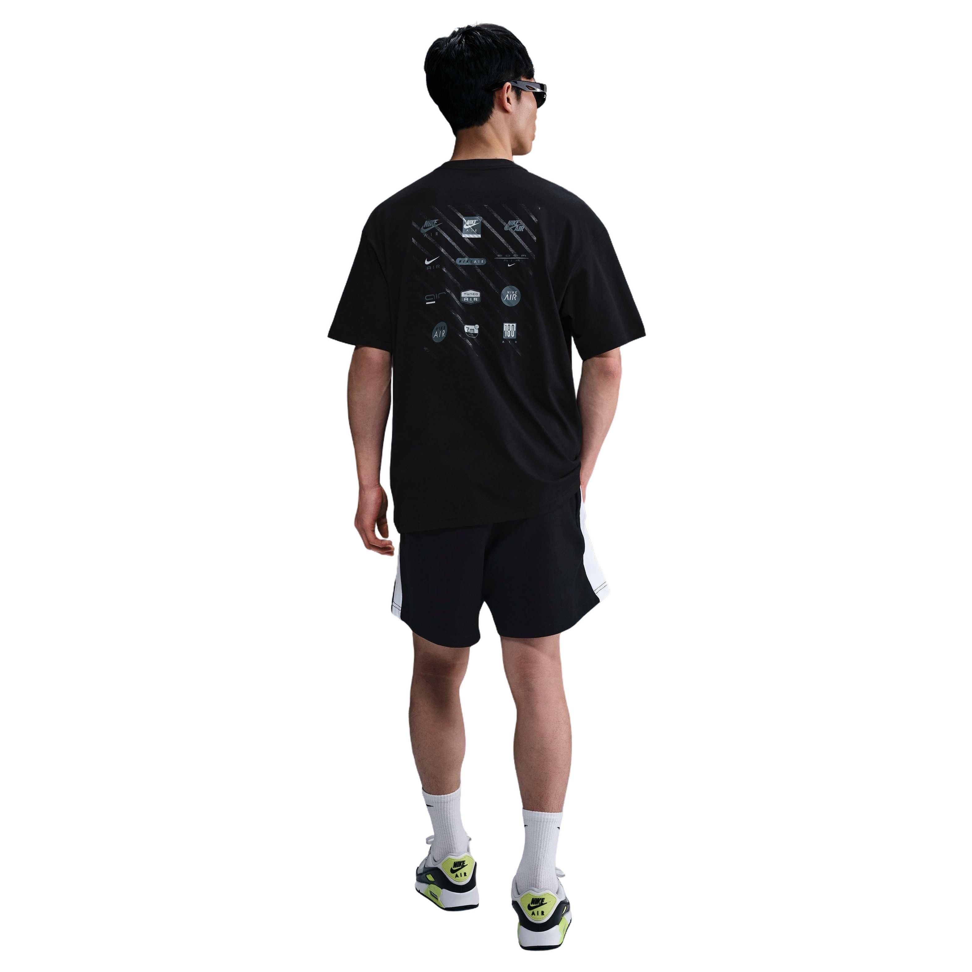 Nike Air Men's Sportswear Premium M90 Tee - BLACK Thumbnail View 5