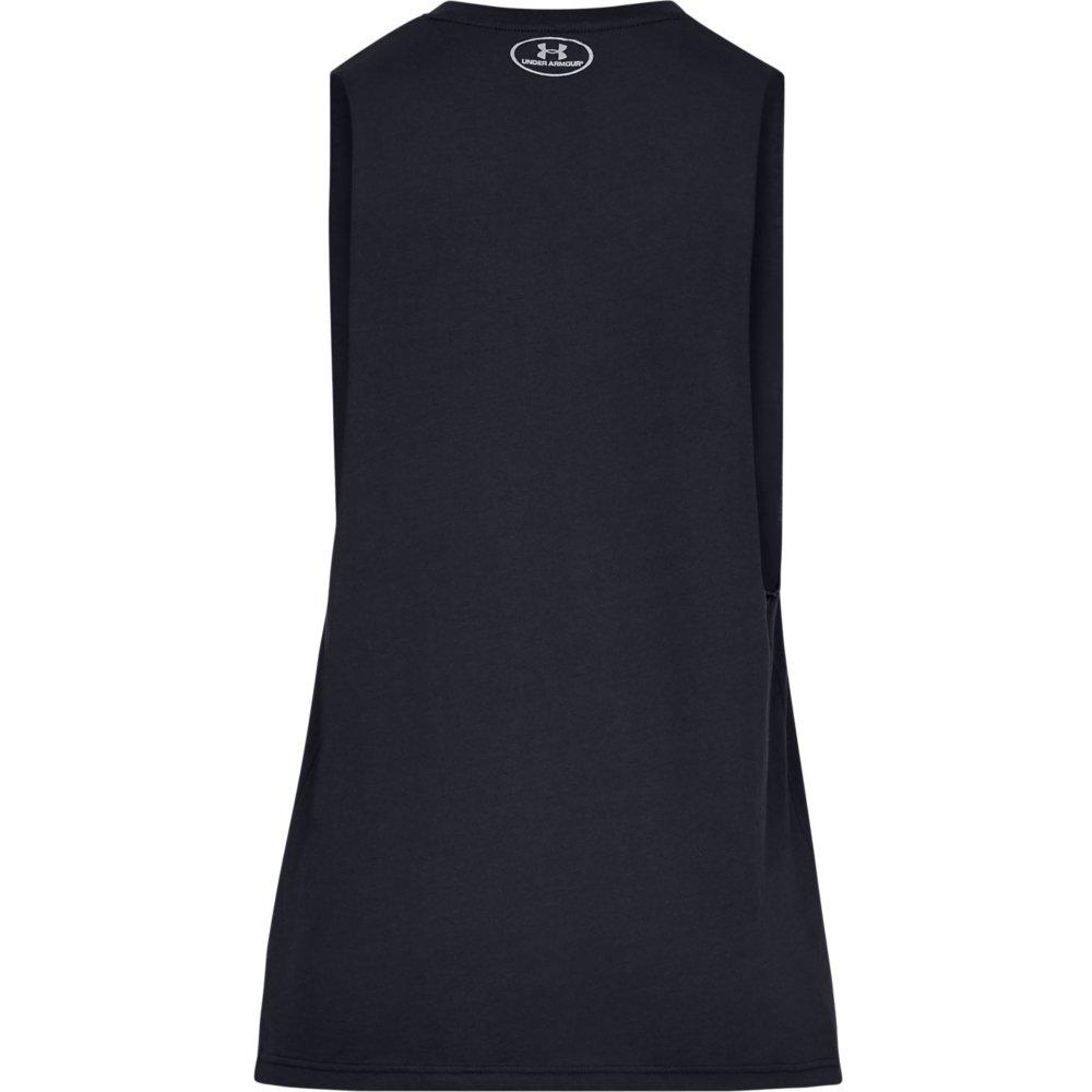 Under Armour Men's Sportstyle Left Chest Cut-Off T-Shirt - BLACK Thumbnail View 4