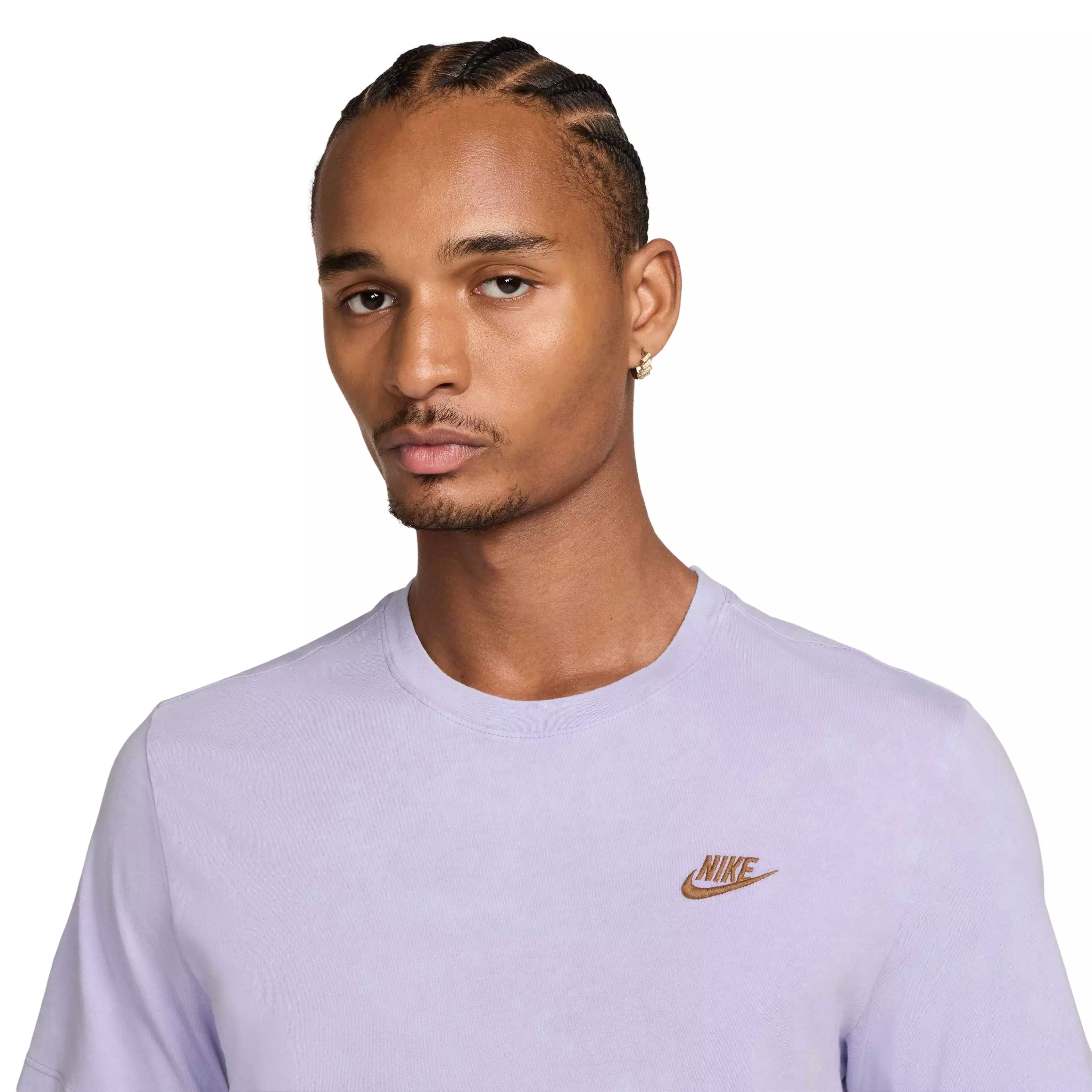 Nike Men's Sportswear Club SSNL Wash Tee-Purple - PURPLE
