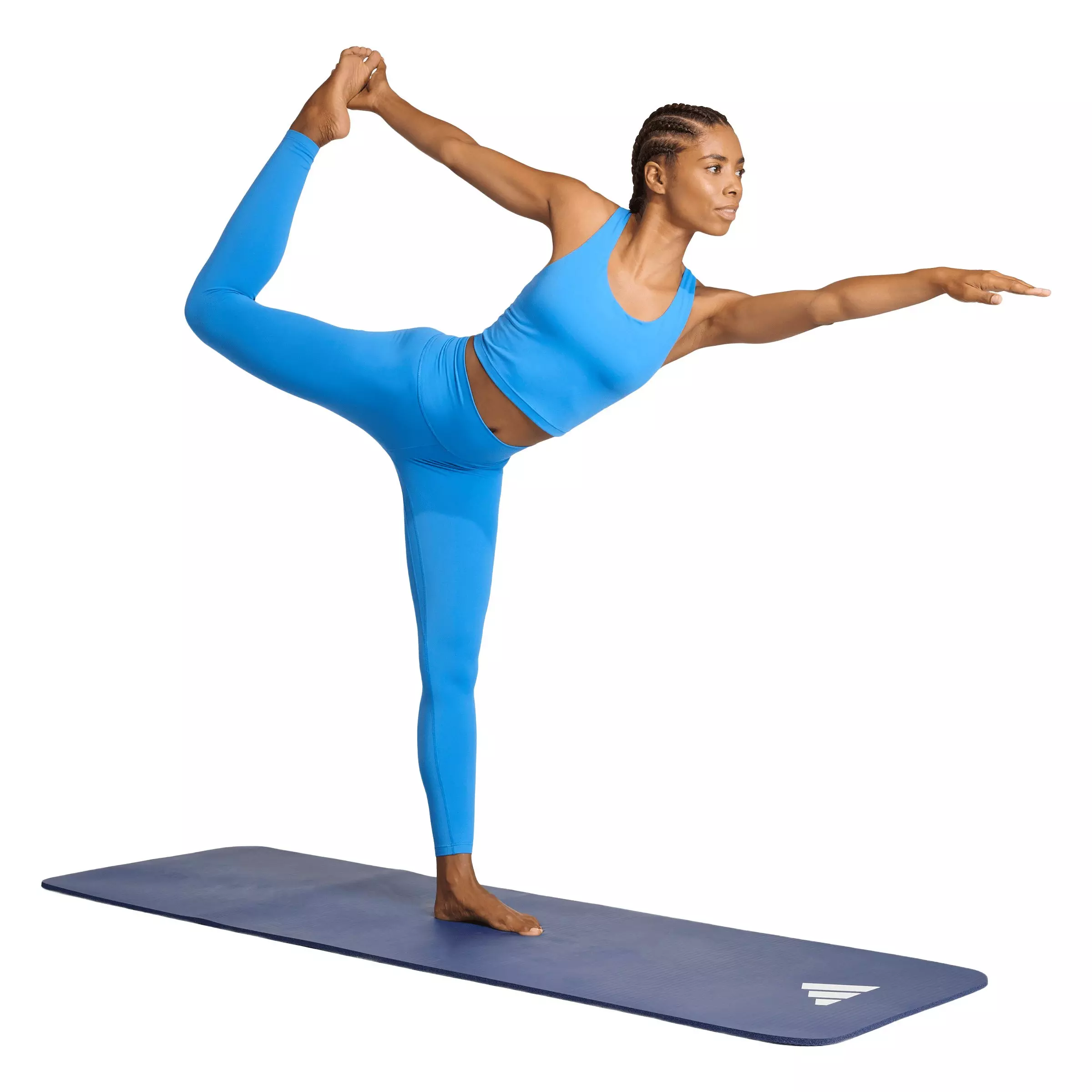 adidas Women's All Me Medium Support Bra Tank-Blue - BLUE