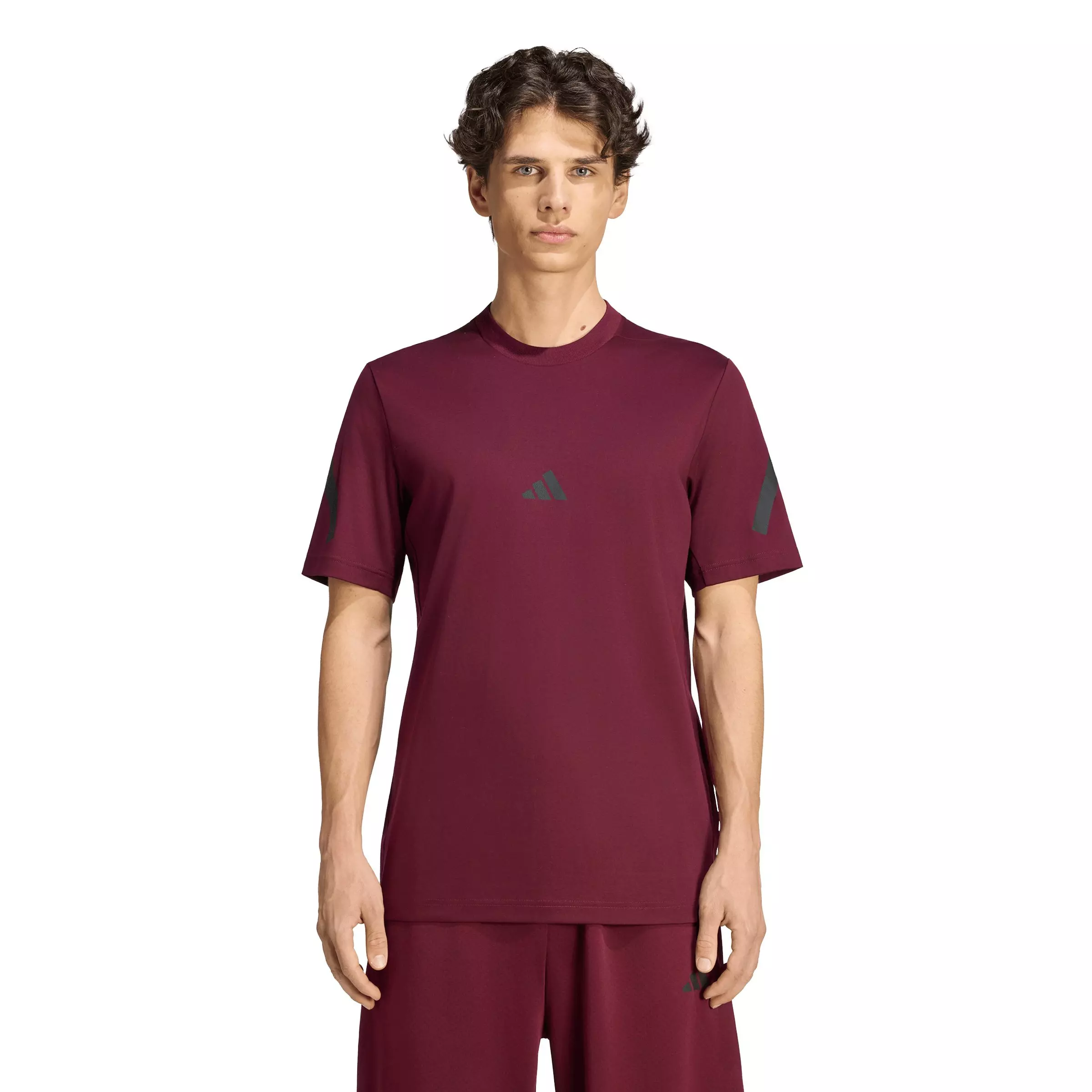 adidas Men's Z.N.E. T-Shirt - Maroon - MAROON