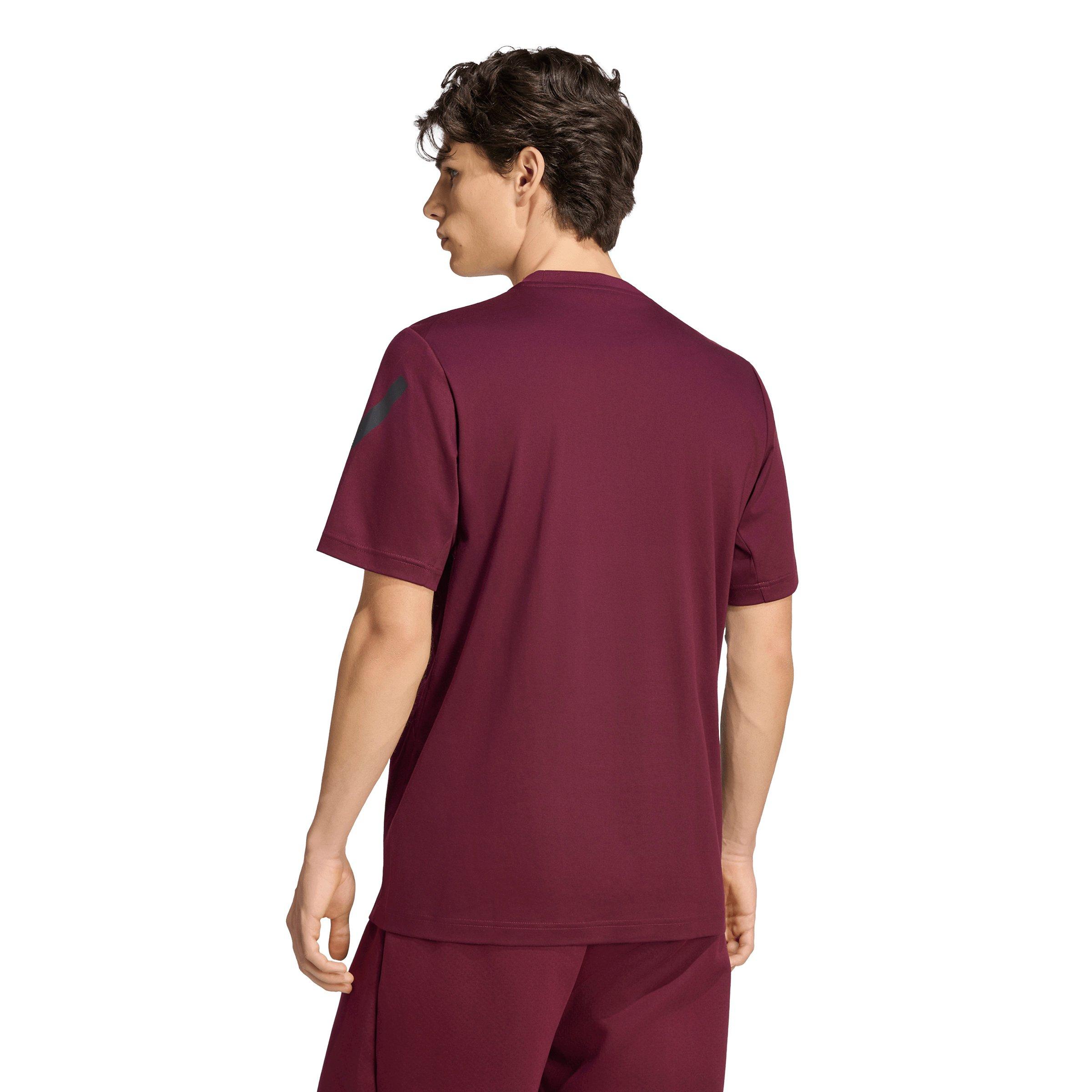 adidas Men's Z.N.E. T-Shirt - Maroon - MAROON