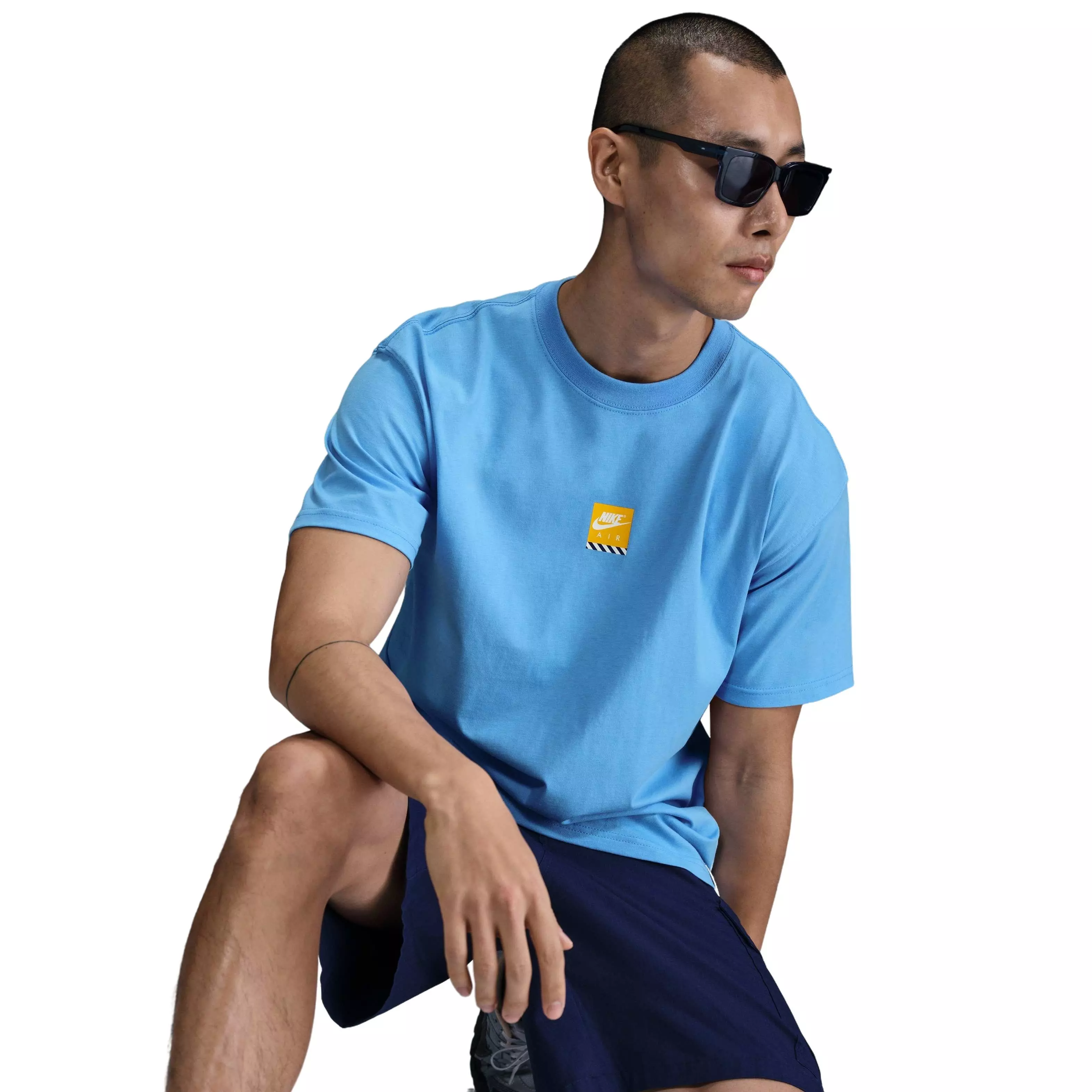 Nike Men's Sportswear Premium Sole Food OC M90 Tee - BLUE