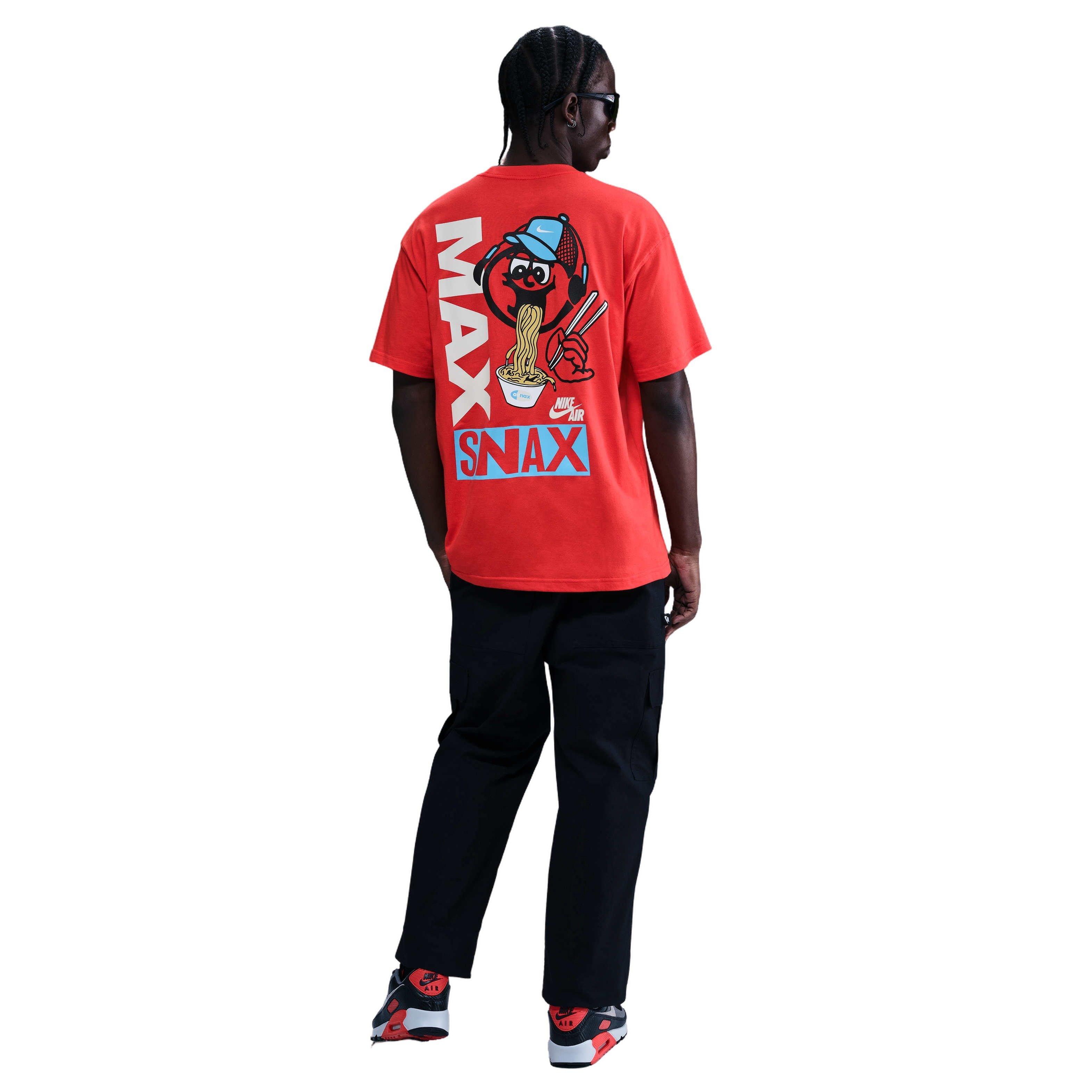 Nike Men's Sportswear Premium Sole Food OC M90 Tee - RED Thumbnail View 5