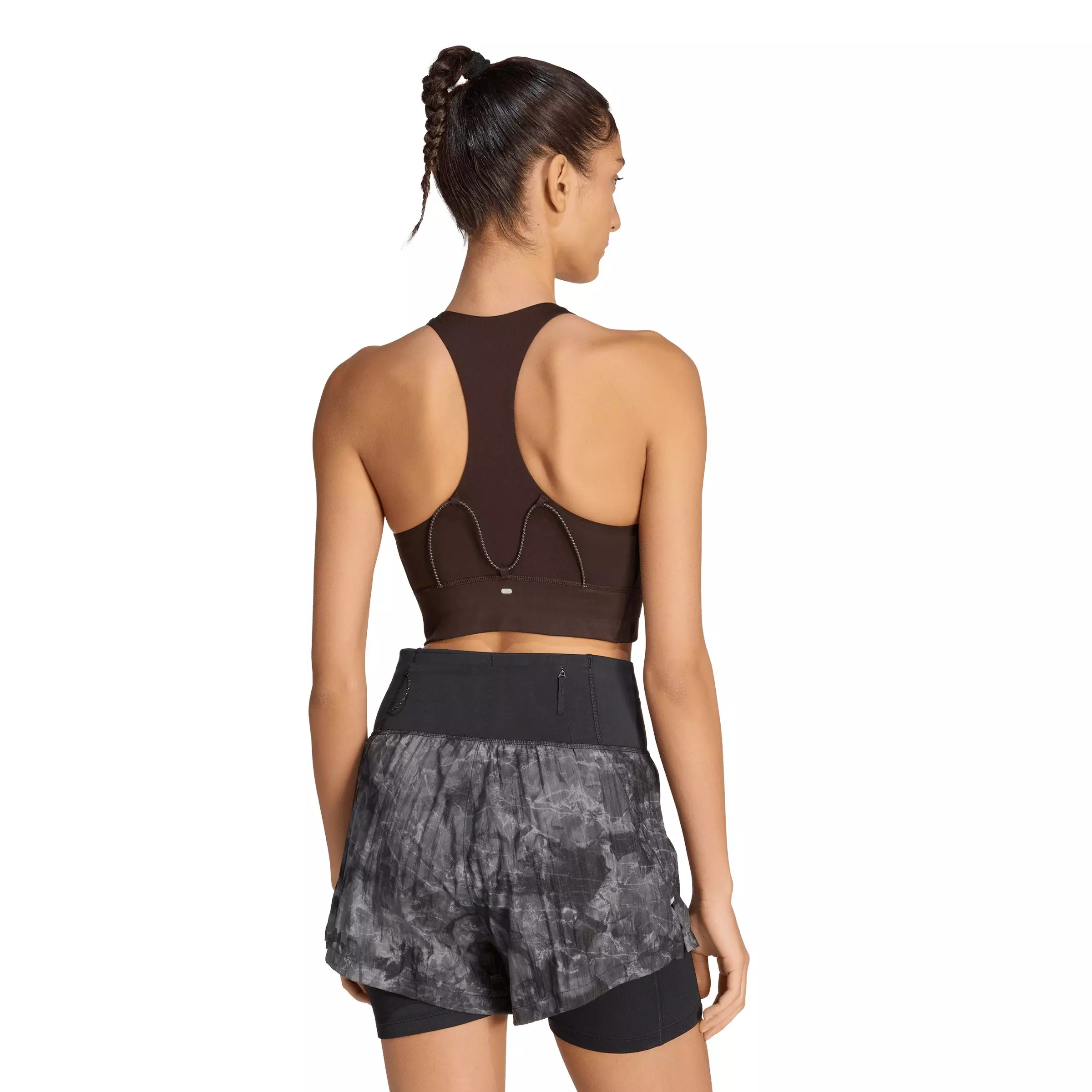 adidas Women's adi365 Running Pocket Medium Support Bra - Brown - BROWN