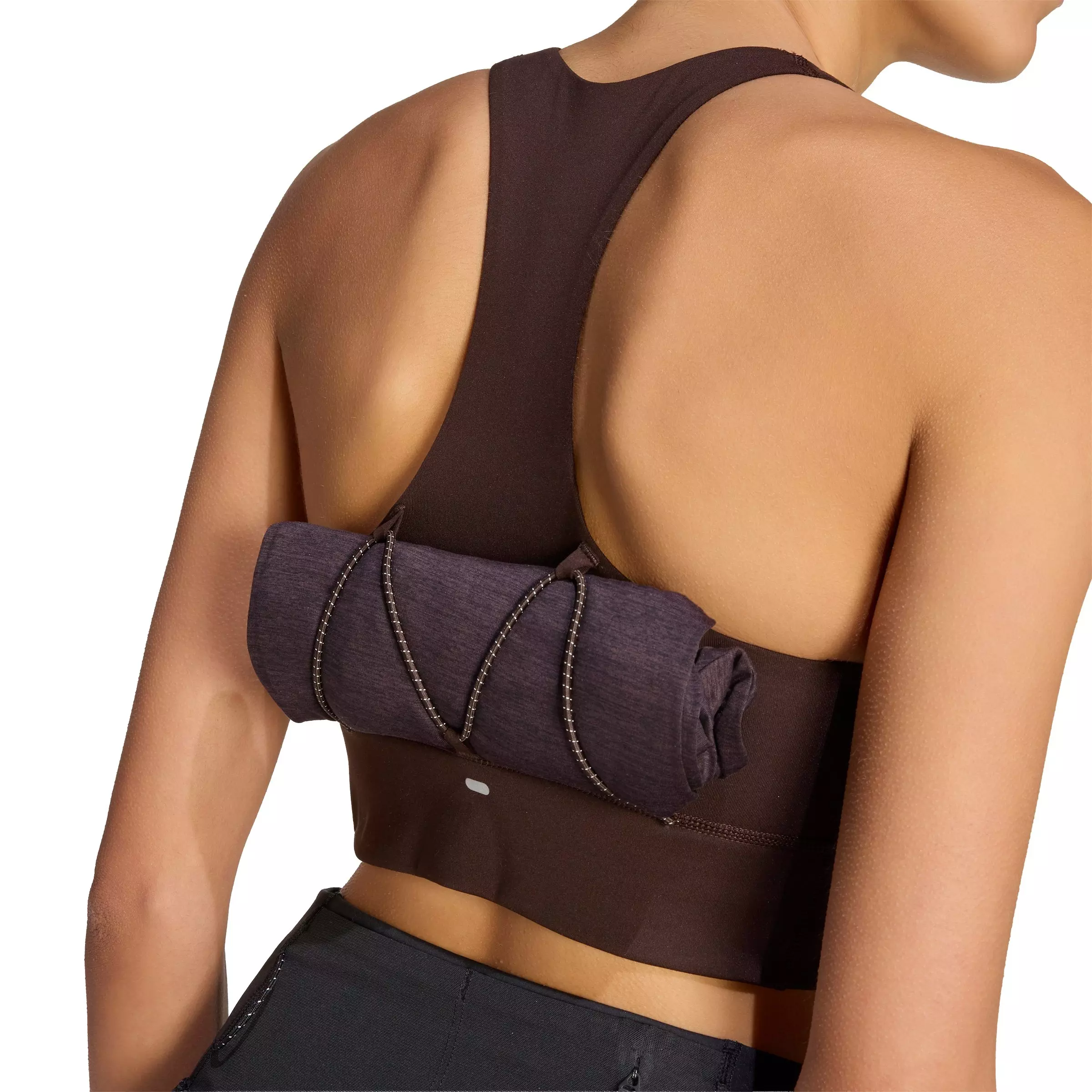 adidas Women's adi365 Running Pocket Medium Support Bra-Brown - BROWN