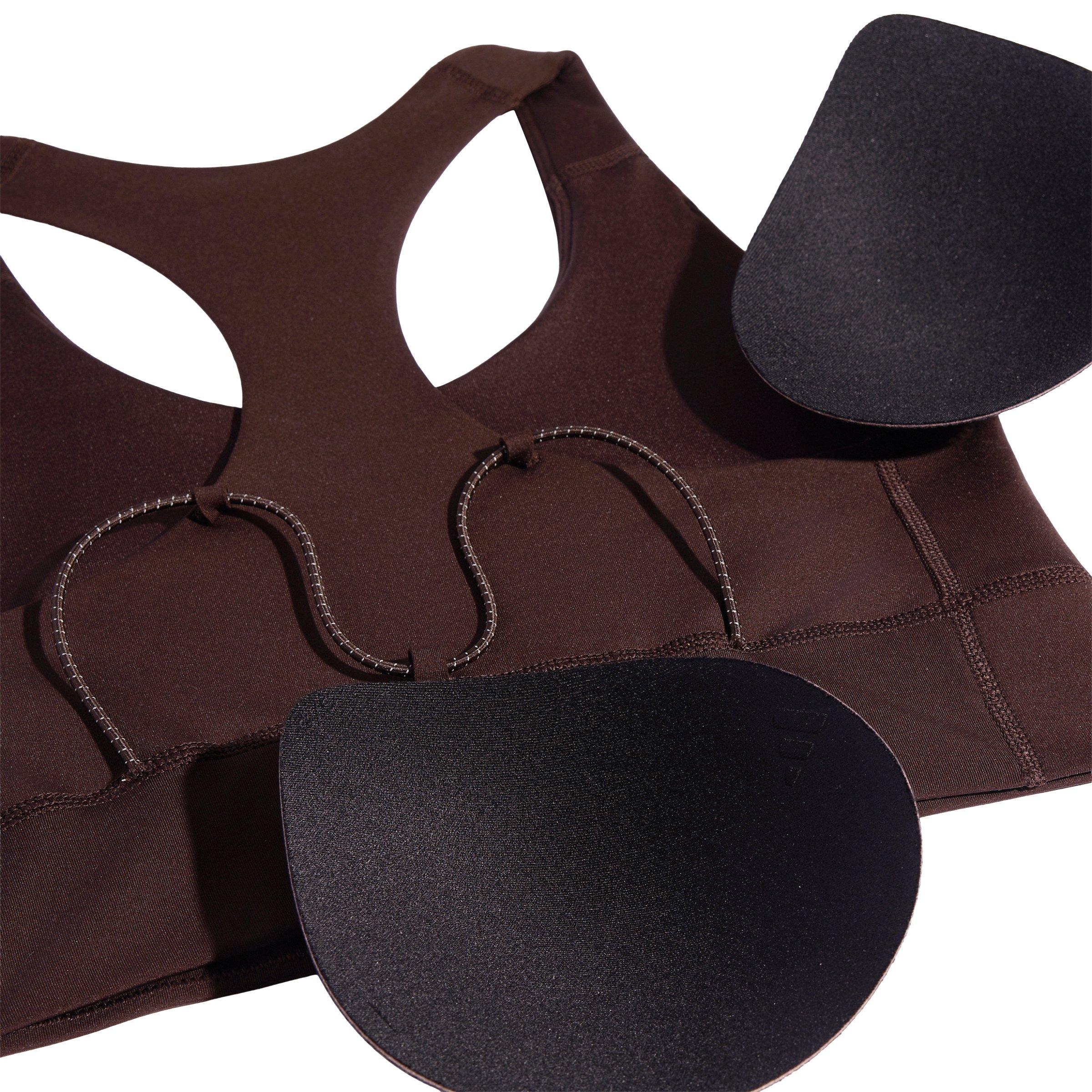 adidas Women's adi365 Running Pocket Medium Support Bra - Brown - BROWN Thumbnail View 5